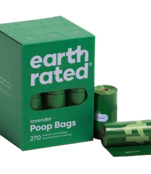 Earth Rated Poop Bags for Dogs, Guaranteed Leak Proof and Extra Thick Waste Bag Refill Rolls, Lavender Scented, 270 Bags