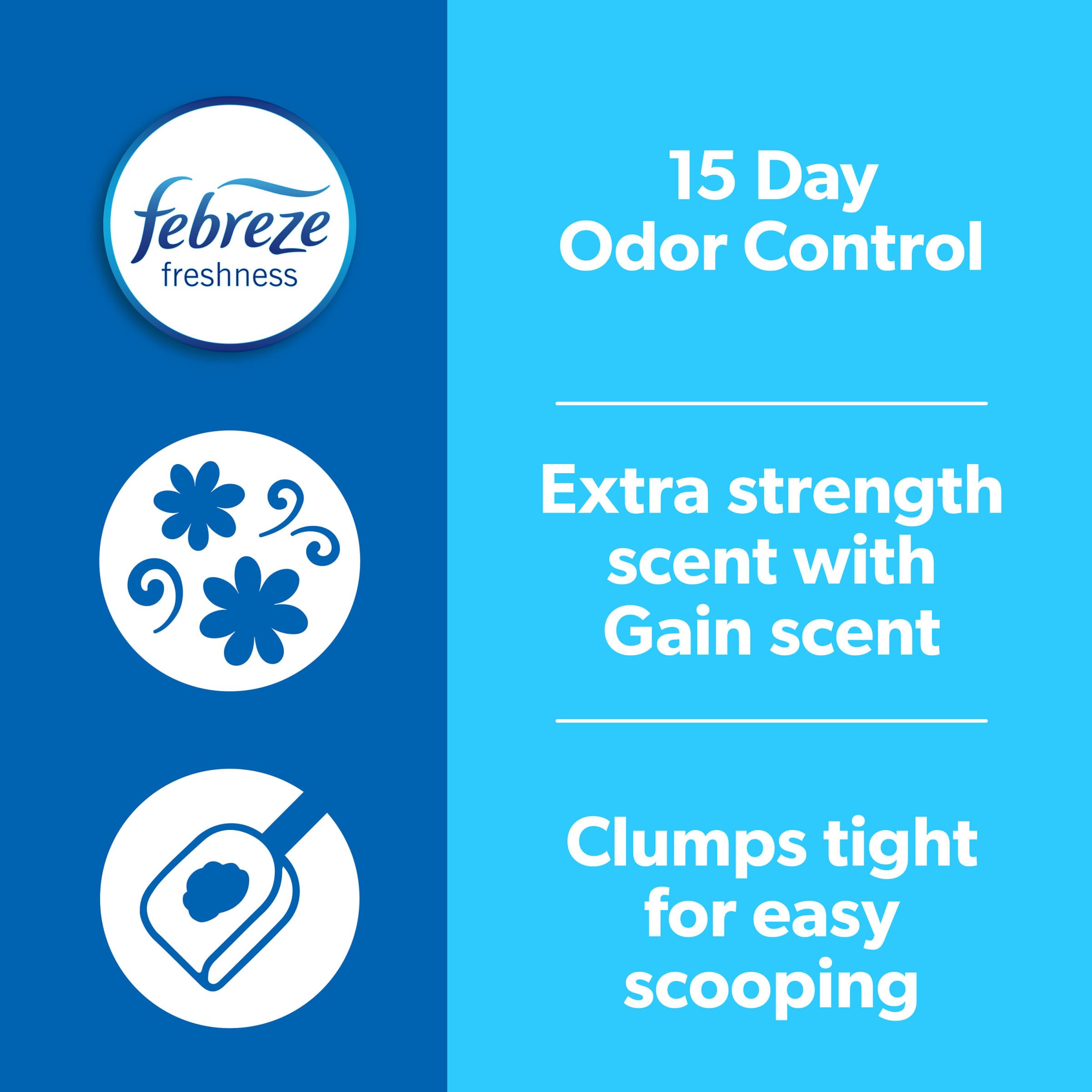 Fresh Step Advanced Clumping Litter with Febreze Freshness with Gain Scent, Fights Odor on Contact, 37 lbs. (2 x 18.5 lb. Box) (Package May Vary) - Image 8