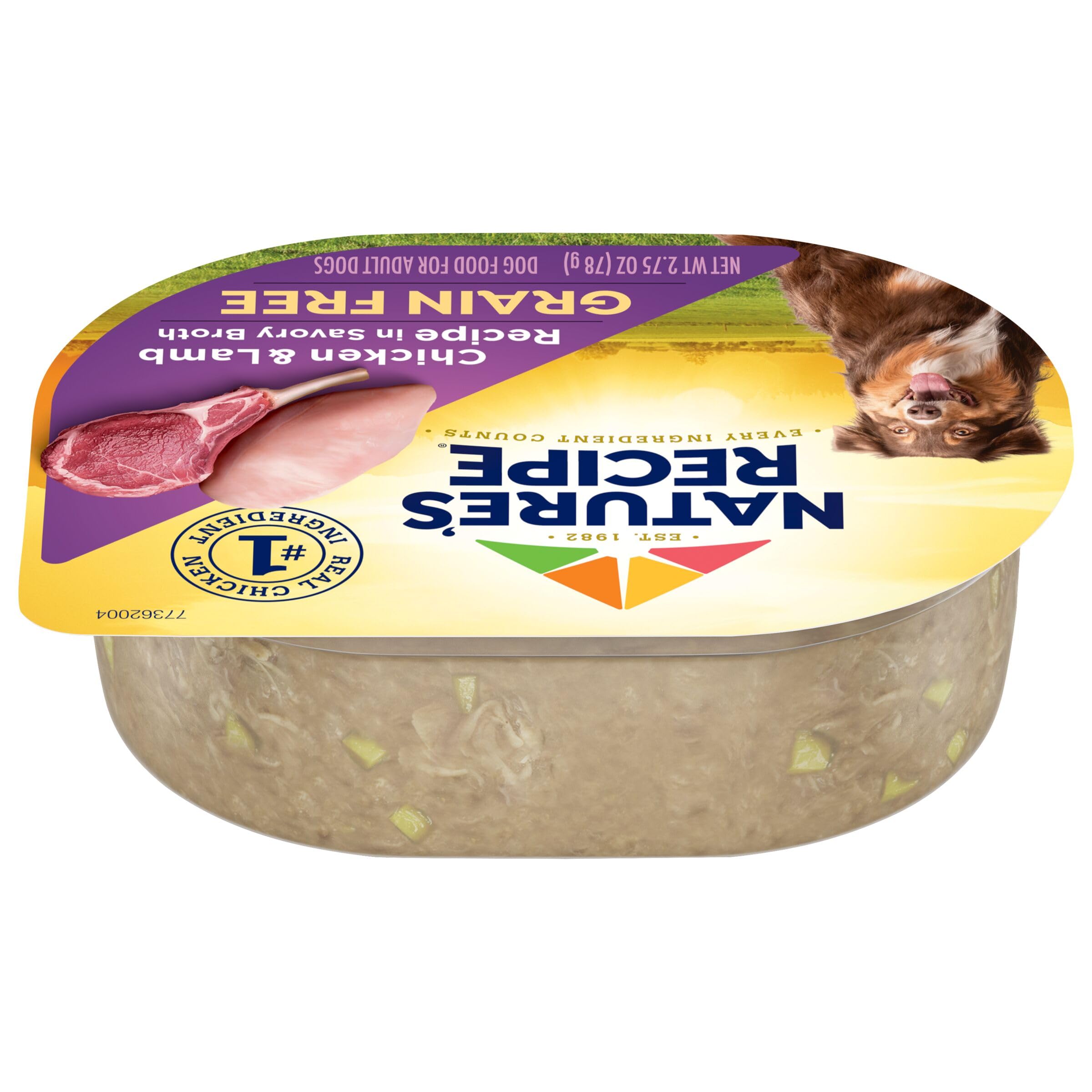 Nature's Recipe Grain Free Chicken & Lamb Recipe in Savory Broth Wet Dog Food, 2.75 oz. Cup, 12 Count - Image 4