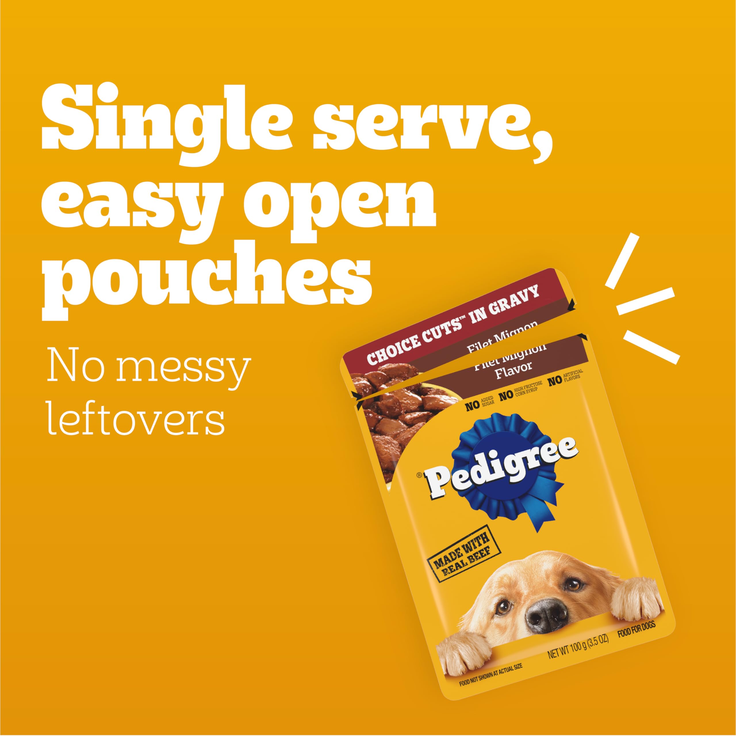 Pedigree Choice Cuts in Gravy Adult Soft Wet Dog Food 30-Count Variety Pack, 3.5 oz. Pouches - Image 5