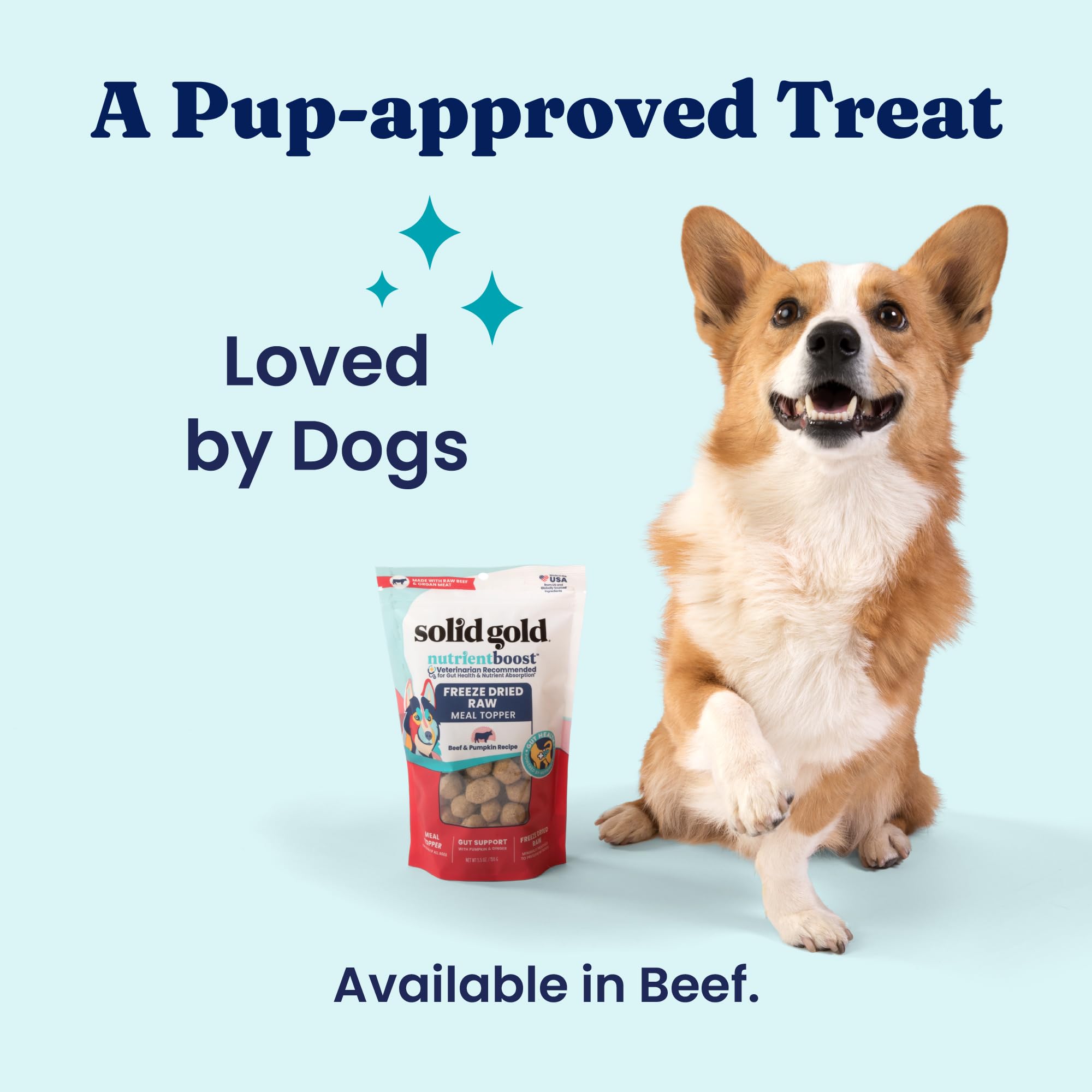Solid Gold Freeze Dried Dog Food - W/Real Beef, Pumpkin & Superfoods - Freeze Dried Raw Dog Food Toppers for Picky Eaters to Serve as a Nutrient-Dense Meal Topper or High Protein Treats - 1.5oz - Image 6