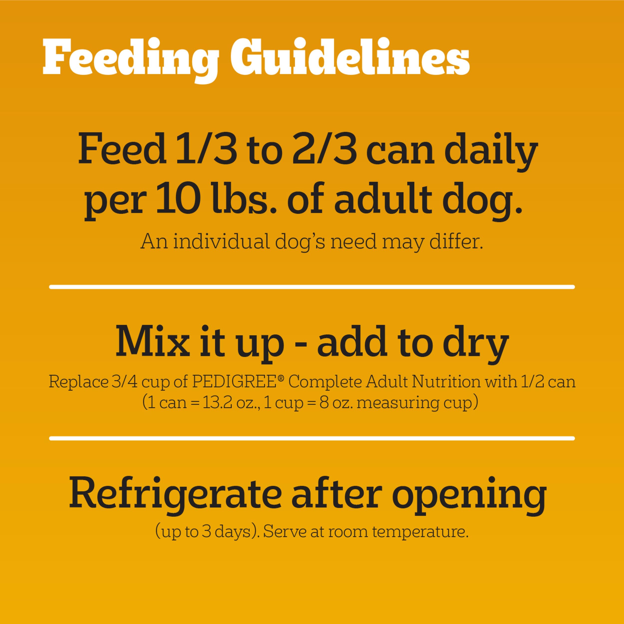 Pedigree Chopped Ground Dinner Adult Canned Soft Wet Dog Food, Filet Mignon & Bacon Flavor, 13.2 oz. Cans (12 Count, Pack of 1) - Image 7