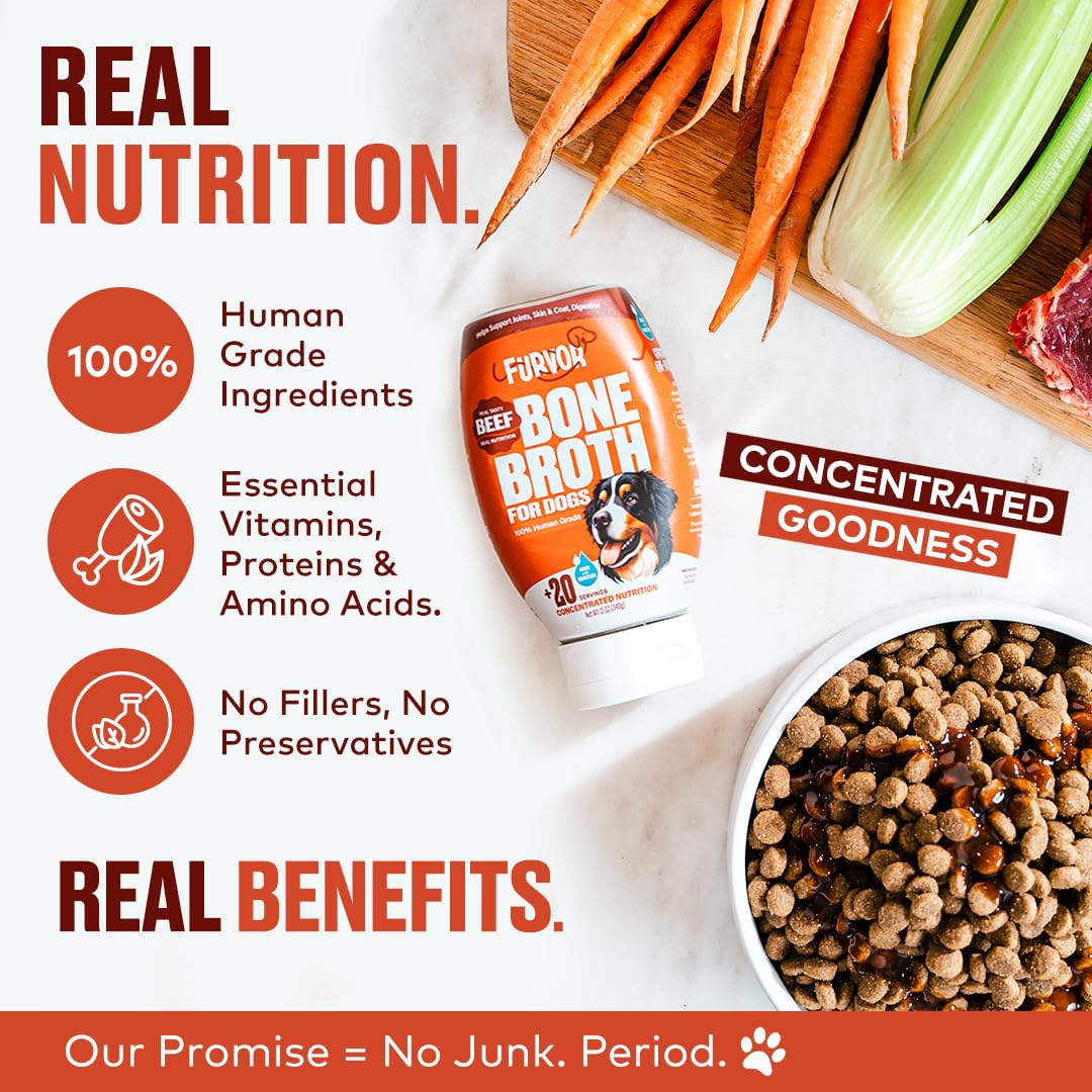 Beef Bone Broth Concentrate for Dogs - Collagen Protein Supplement - Digestion, Mobility, Coat, Immune System, Joints - Healthy Dog Food Gravy Topper - Human Grade, Made in USA (16 oz, 30 Servings) - Image 5