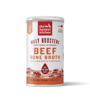 The Honest Kitchen Human Grade Daily Boosts Instant Beef Bone Broth with Turmeric for Dogs 3.6 Ounces