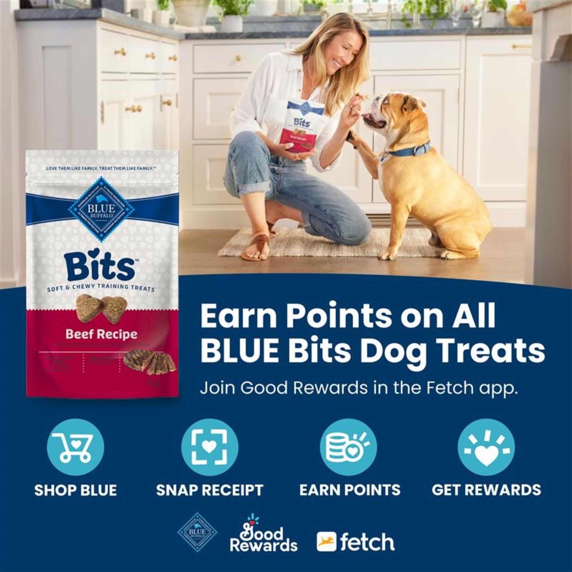 Blue Buffalo Bits Soft Dog Treats for Training, Made With Natural Ingredients & Enhanced with DHA, Chicken Recipe, 19-oz Bag - Image 3