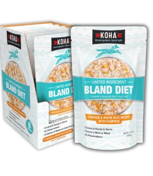 KOHA Limited Ingredient Bland Diet for Dogs, Chicken and White Rice Sensitive Stomach Wet Dog Food, Sold in Over 5,000 Vet Clinics & Pet Stores, Gentle Easy to Digest Bland Diet Dog Food, Pack of 6