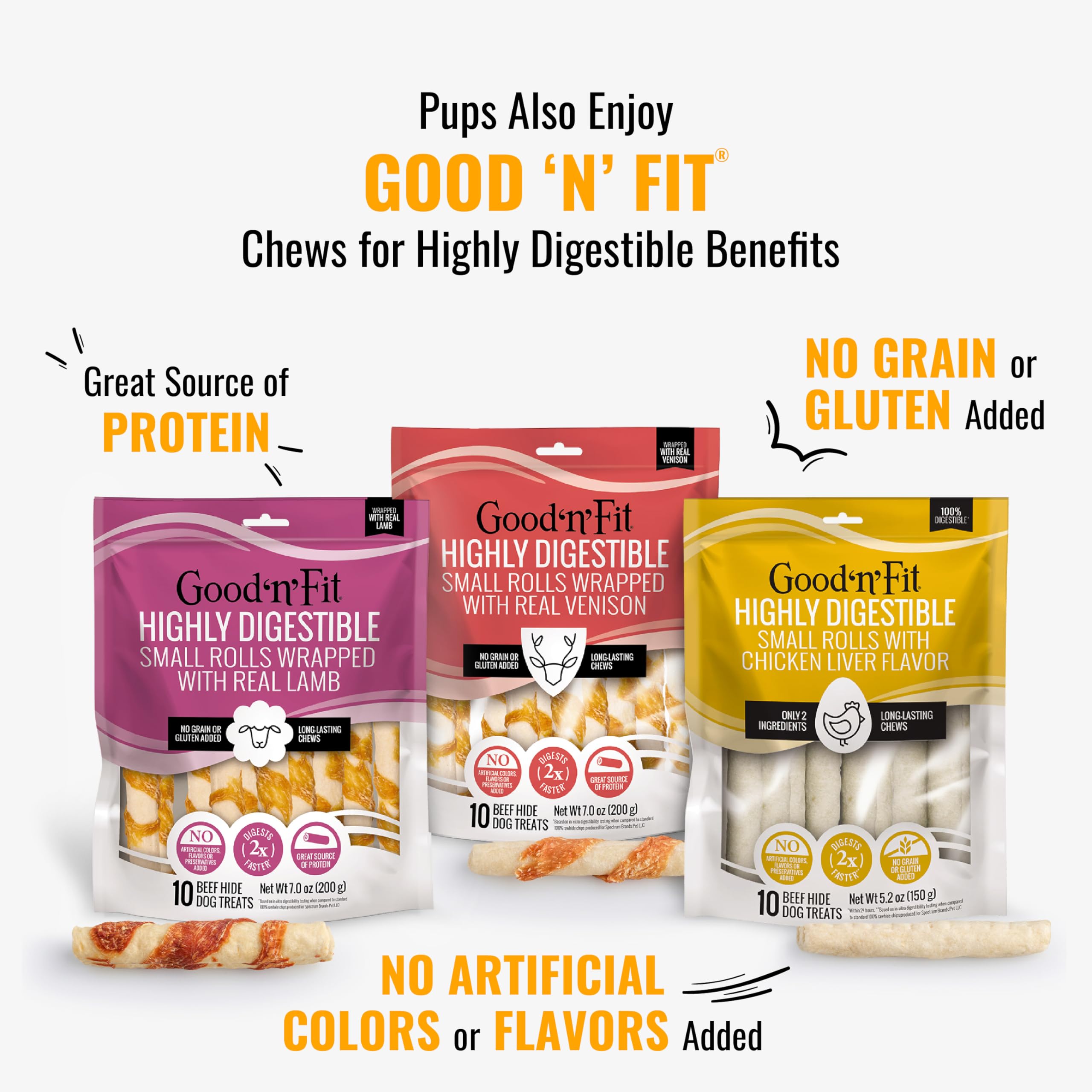 Good ?n? Fun Triple Flavor Kabobs Chews for All Dogs, 24 Ounces, Treat Your Dog to Chews Made from Beef Hide, Real Chicken, Pork Hide, Duck and Chicken Liver - Image 8