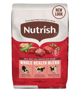 Nutrish Real Beef, Pea & Brown Rice Recipe Whole Health Blend Dry Dog Food, 14 lb. Bag, Packaging May Vary (Rachael Ray)