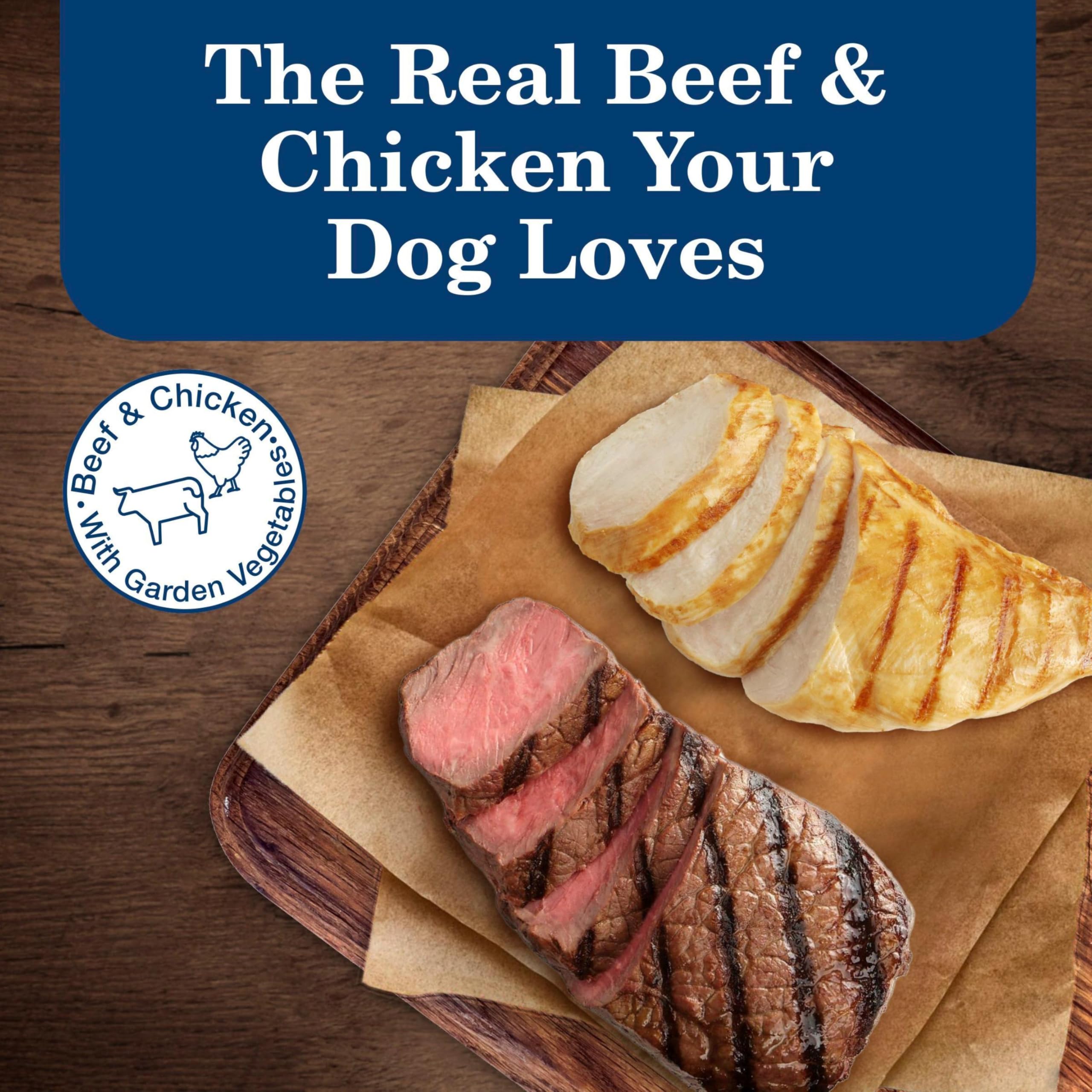 Blue Buffalo Homestyle Recipe Adult Wet Dog Food, Made with Natural Ingredients, Chicken and Beef Dinner Variety Pack, 12.5-oz Cans (6 Count, 3 of each) - Image 4