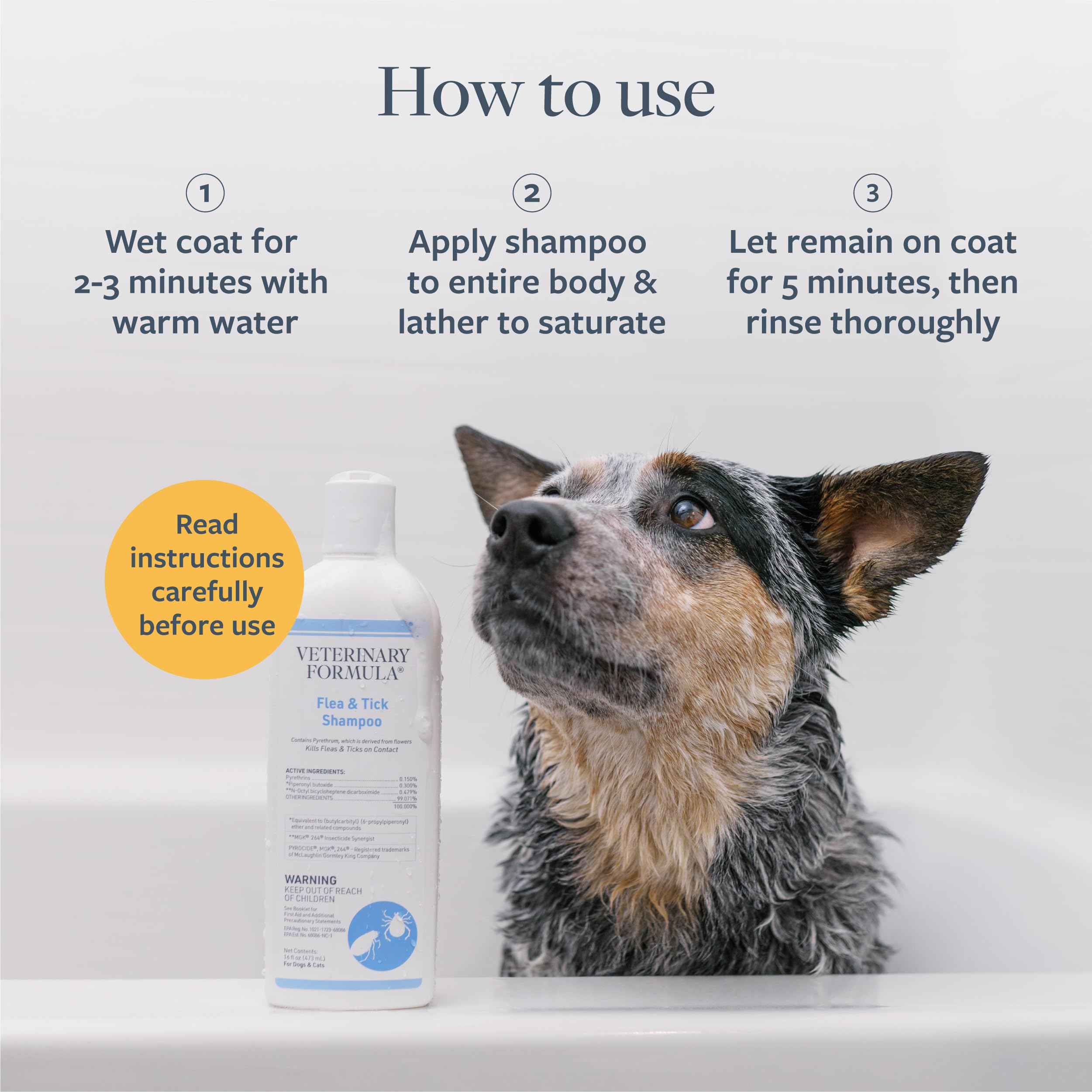 Veterinary Formula Flea and Tick Shampoo for Dogs and Cats, 16 oz - Image 5