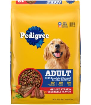 Pedigree Complete Nutrition Adult Dry Dog Food, Grilled Steak & Vegetable Flavor, 18 lb. Bag