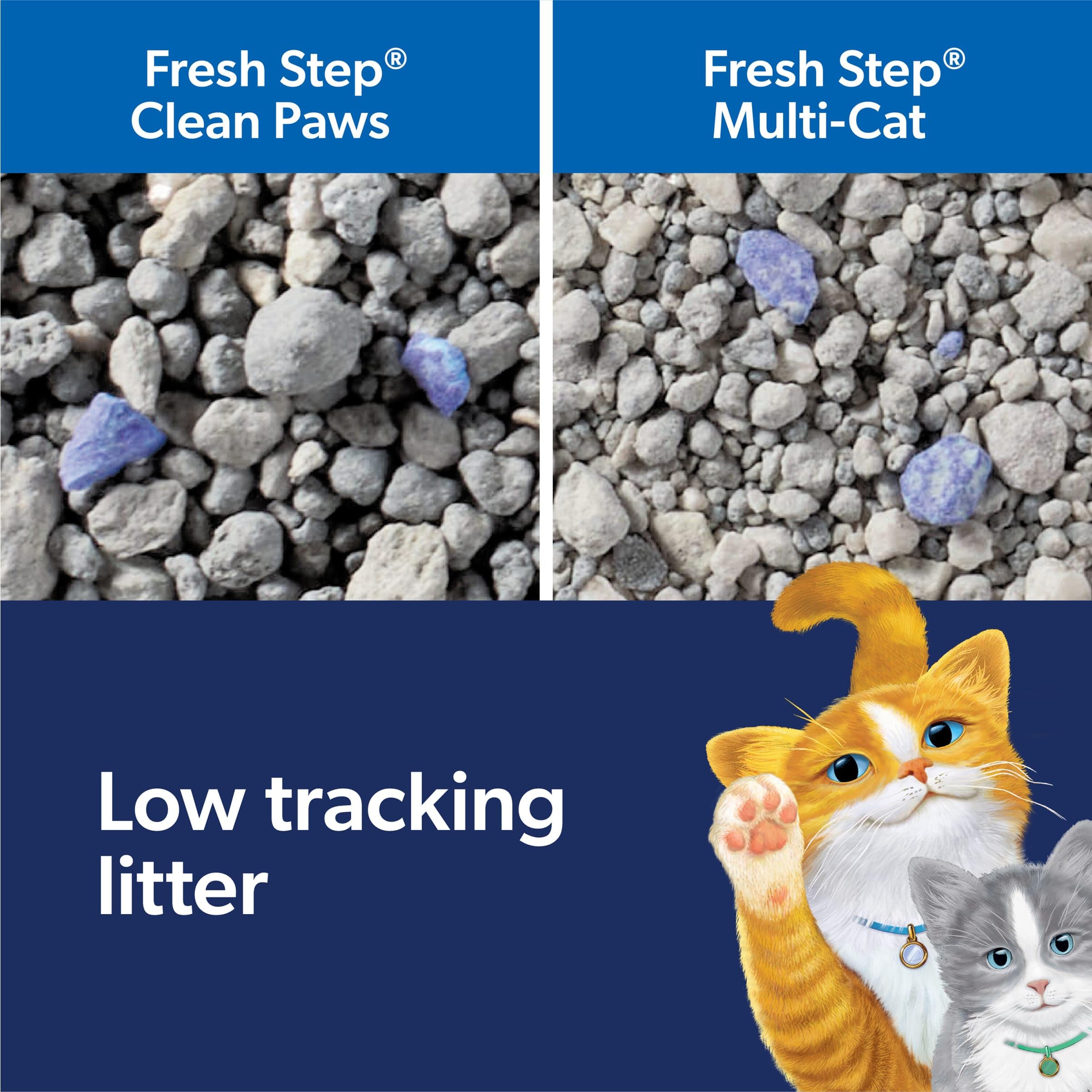 Fresh Step Clean Paws Cat Litter with Febreze Freshness, Advanced Multi Cat Low Tracking Clumping Litter, 37 lbs. (2 x 18.5 lb. Box) - Image 4