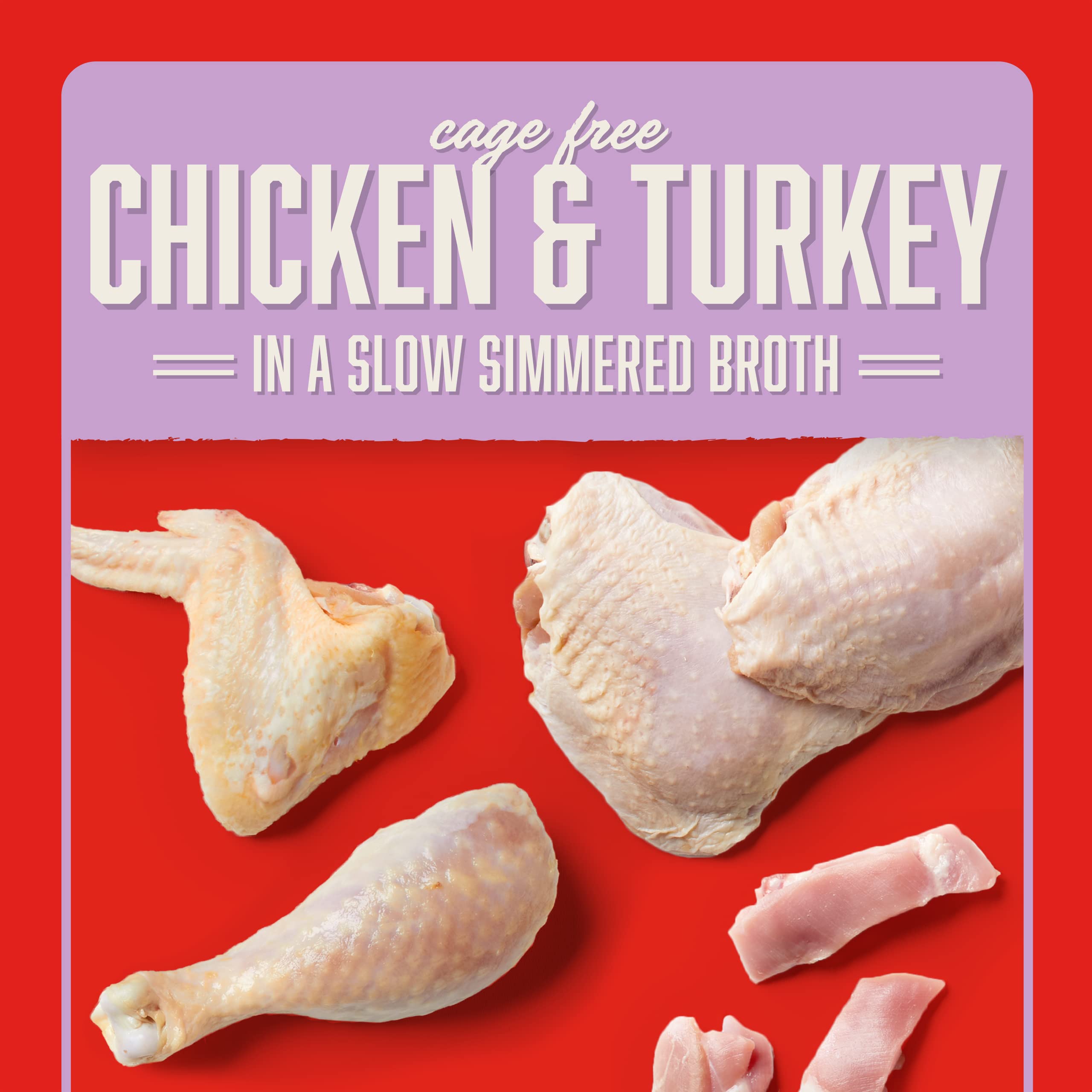 Stella & Chewy's Cage Free Chicken & Turkey Shredrs - Premium Dog Food Pouches - Perfect For Picky Eaters - 24 Pack, 2.8oz Each - Image 4