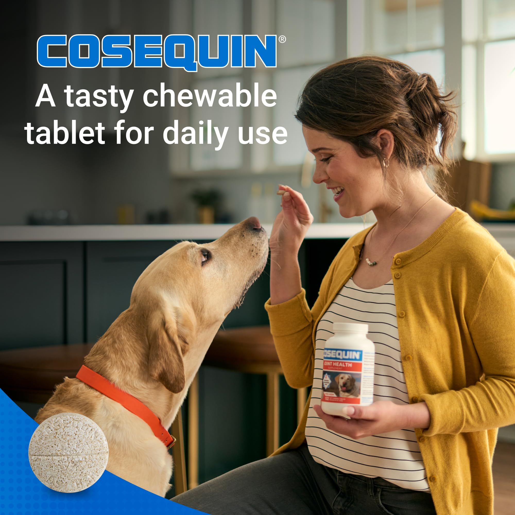 Nutramax Cosequin for Dogs Joint Health Supplement, Contains Glucosamine for Dogs, Plus Chondroitin and MSM, Supports Healthy Joints, For All Breeds and Sizes, Chewable Tablets, 132 Count - Image 4