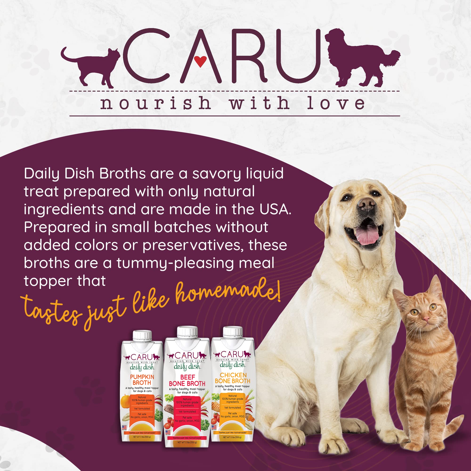 Caru - Daily Dish Pumpkin Broth Meal Topper for Dogs & Cats - Savory Pour-Over Broth - Pack of 3 - Image 6