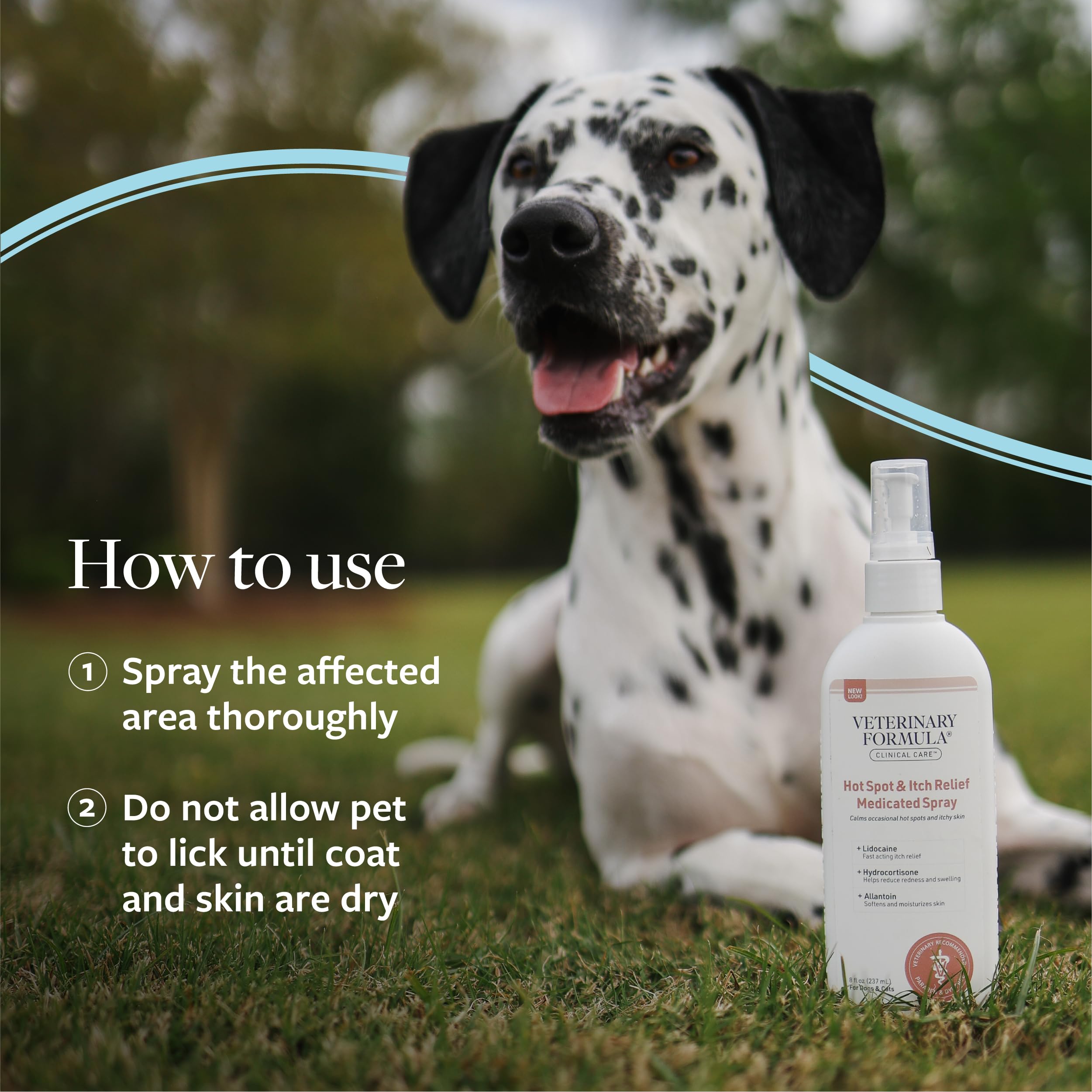 Veterinary Formula Clinical Care Hot Spot & Itch Relief Medicated Spray, 8oz ? Easy to Use Spray for Dogs & Cats ? Helps Alleviate Sensitive Skin, Scratching, and Licking of Coat (1 Pack) - Image 4