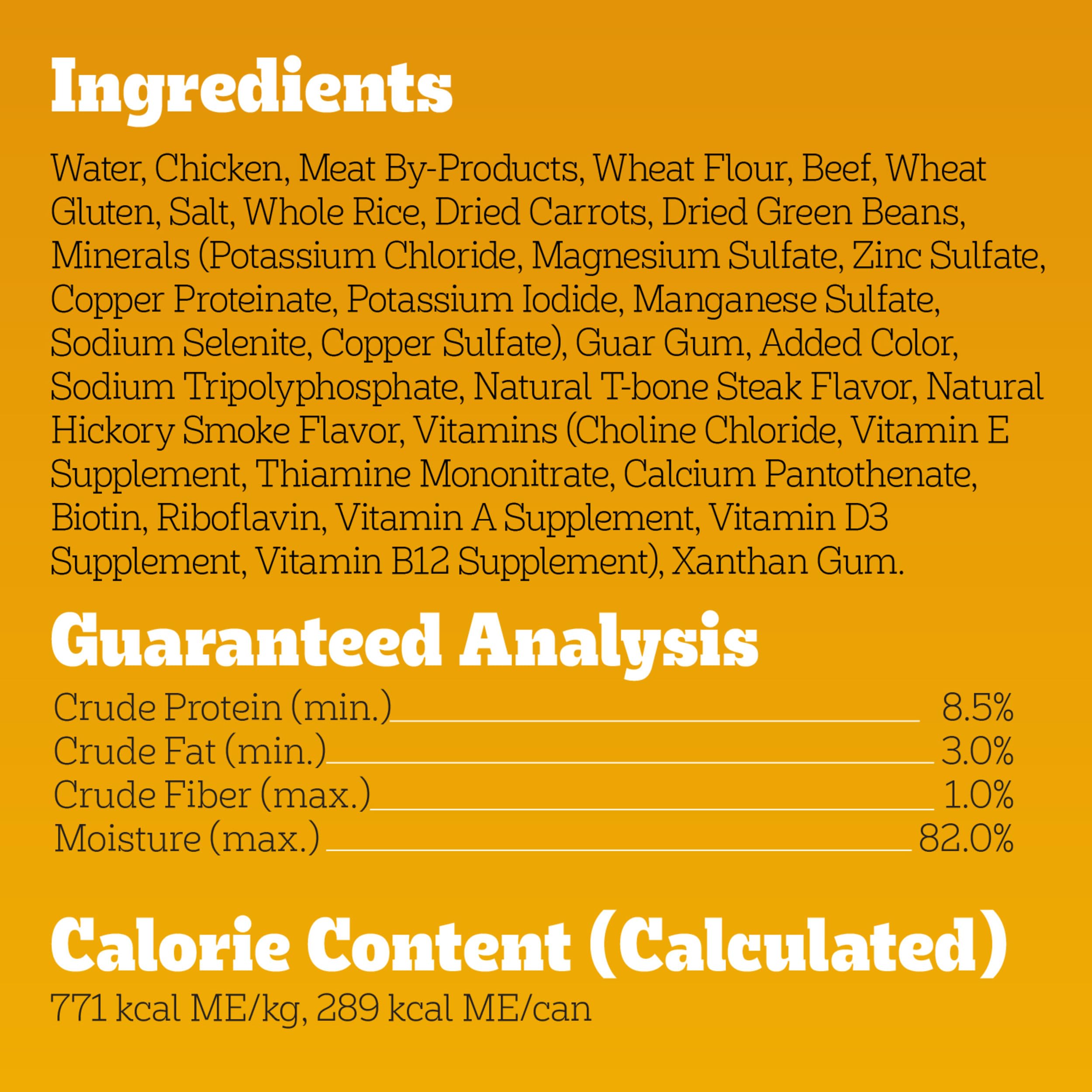 Pedigree Choice Cuts in Gravy Adult Canned Soft Wet Dog Food, Steak & Vegetable, 13.2 oz. Cans (12 Count, Pack of 1) - Image 6
