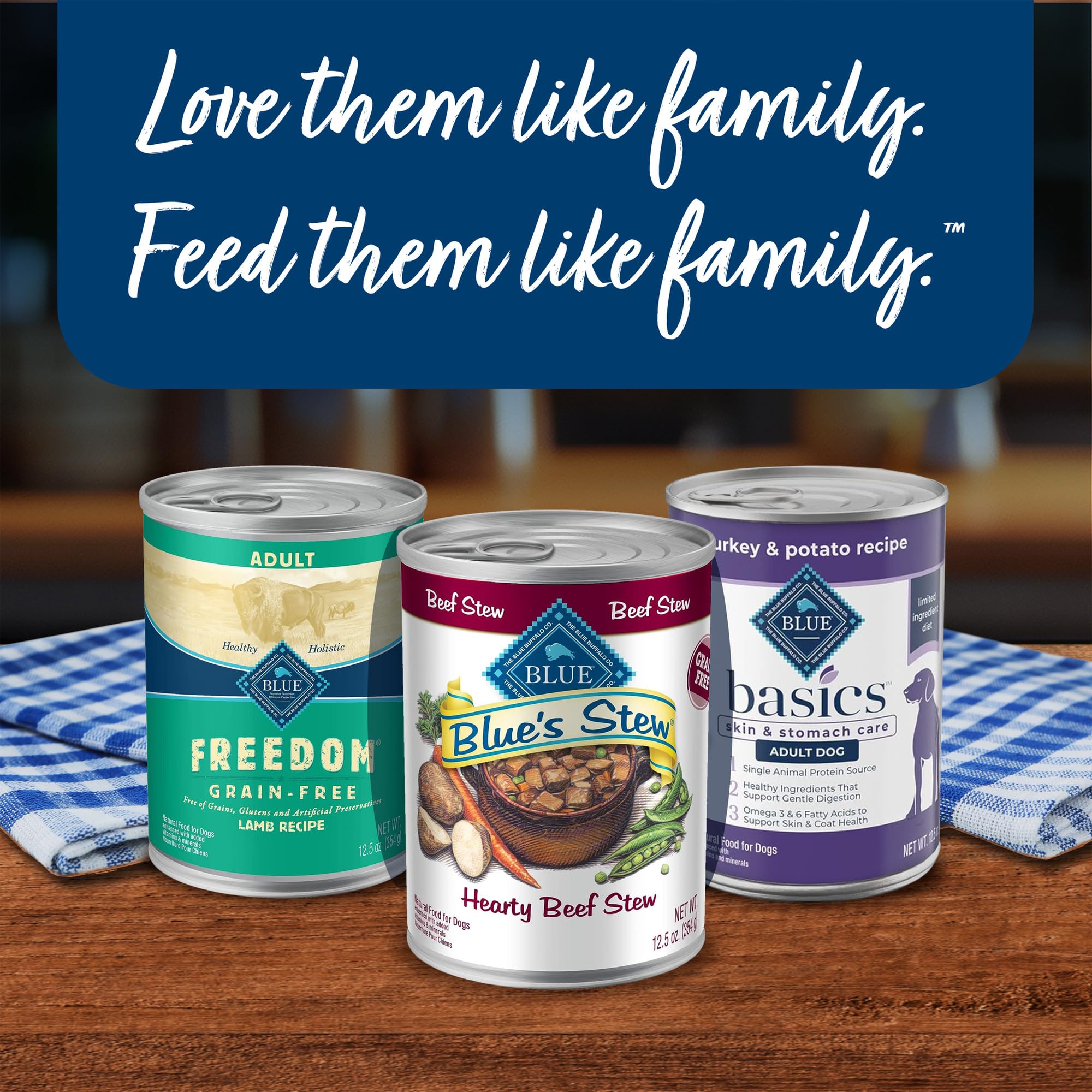 Blue Buffalo Blue's Stew Natural Wet Dog Food, Made with Natural Ingredients, Hearty Beef and Country Chicken Variety Pack, 12.5-oz Cans, 6 Count - Image 9