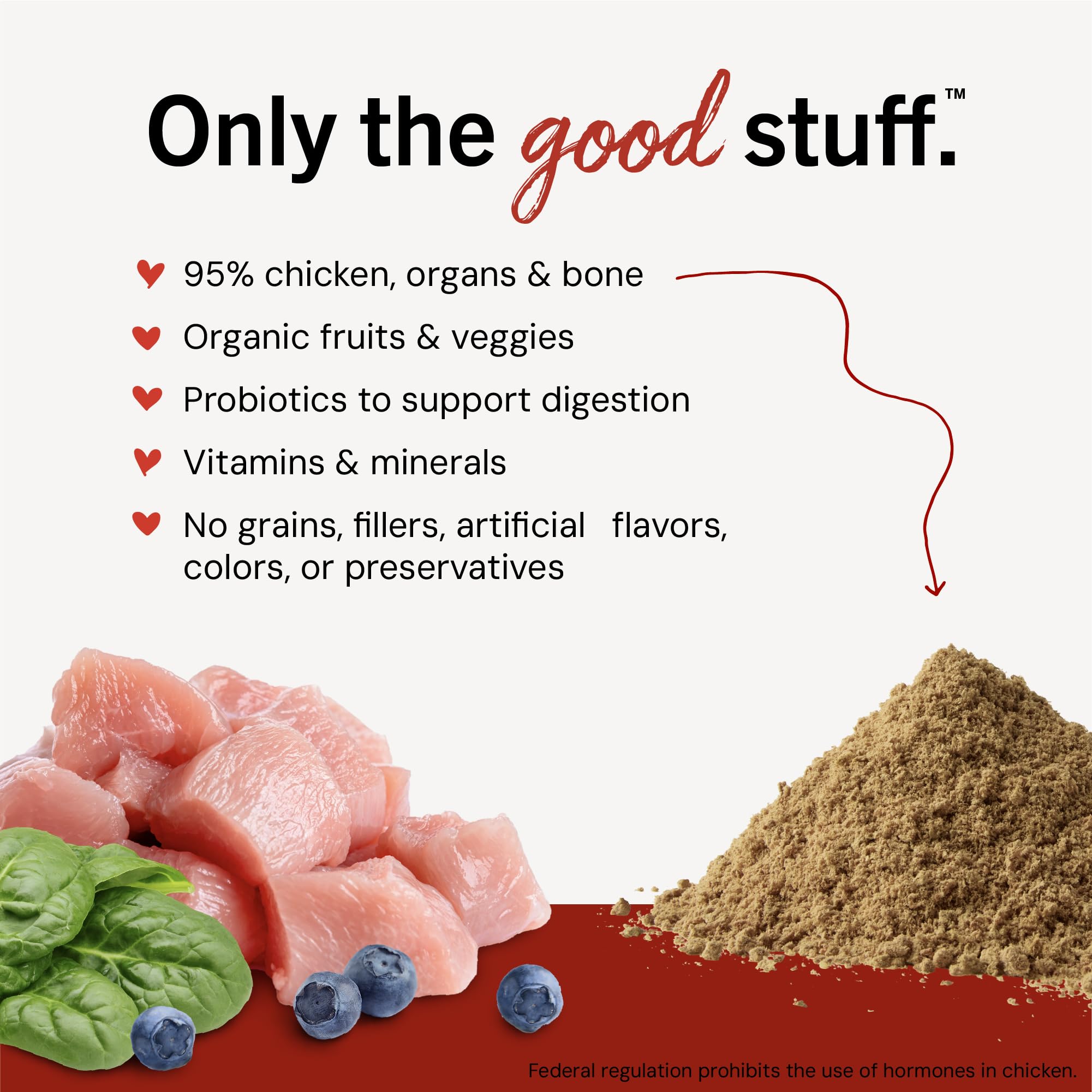 Stella & Chewy's Freeze-Dried Raw Marie's Magical Dinner Dust - Premium Chicken Dog Food Topper with Organic Fruits & Vegetables - Perfect for Picky Eaters - 7oz - Image 3