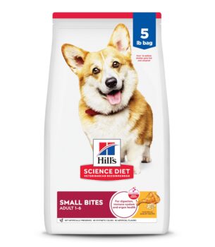 Hill's Science Diet Adult 1-6, Adult 1-6 Premium Nutrition, Small Kibble, Dry Dog Food, Chicken & Barley, 5 lb Bag