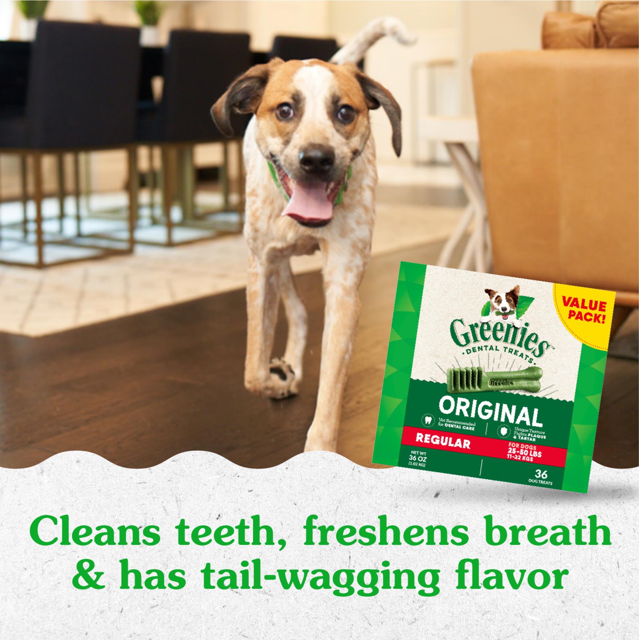 Greenies Original Regular Dental Dog Treats, 36 oz. Pack (36 Treats) - Image 8