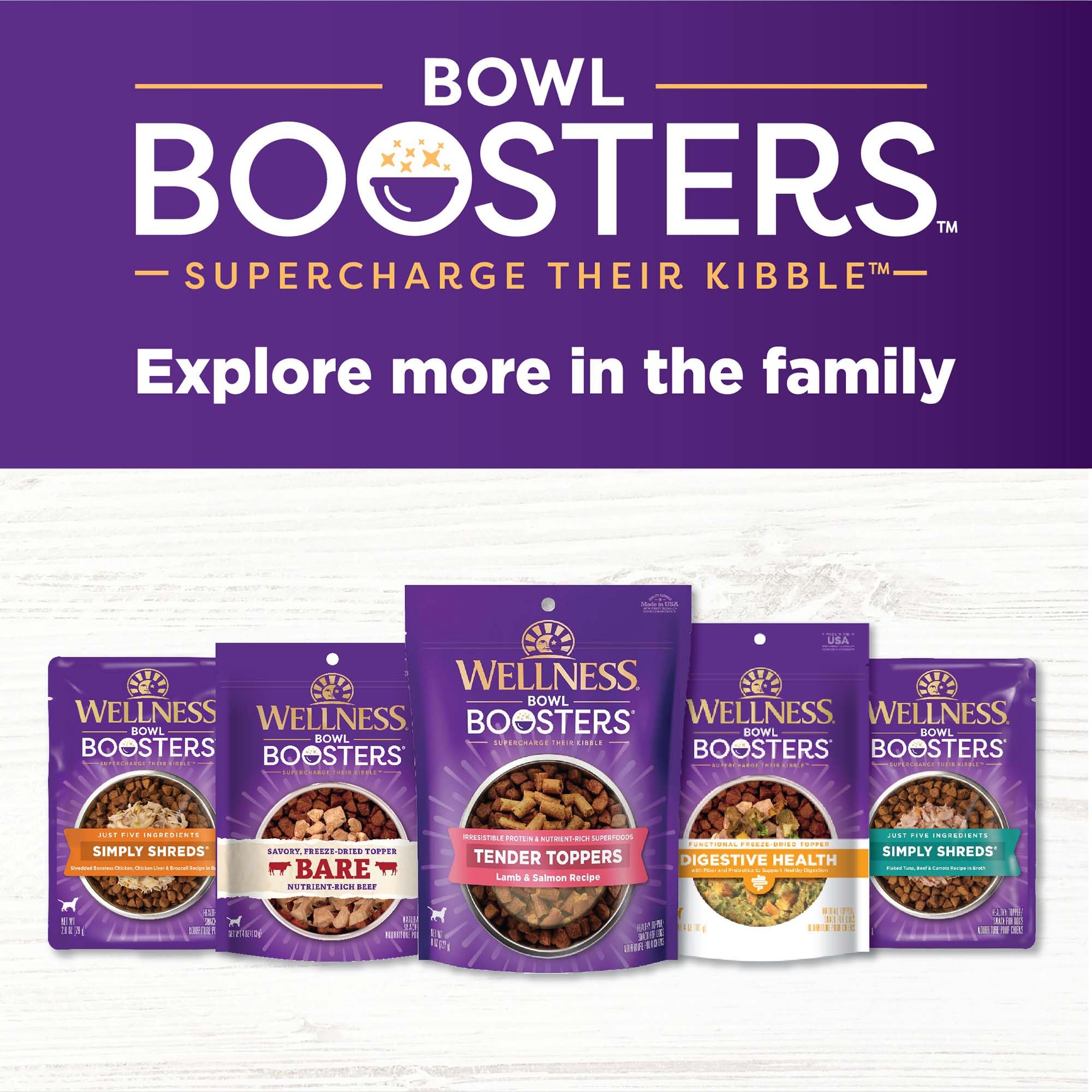 Wellness Bowl Boosters Bare, Dog Food Topper for Small, Medium, & Large Breeds, Grain Free, Natural, Freeze Dried, Beef, 4 Ounce Bag (Pack of 1) - Image 7