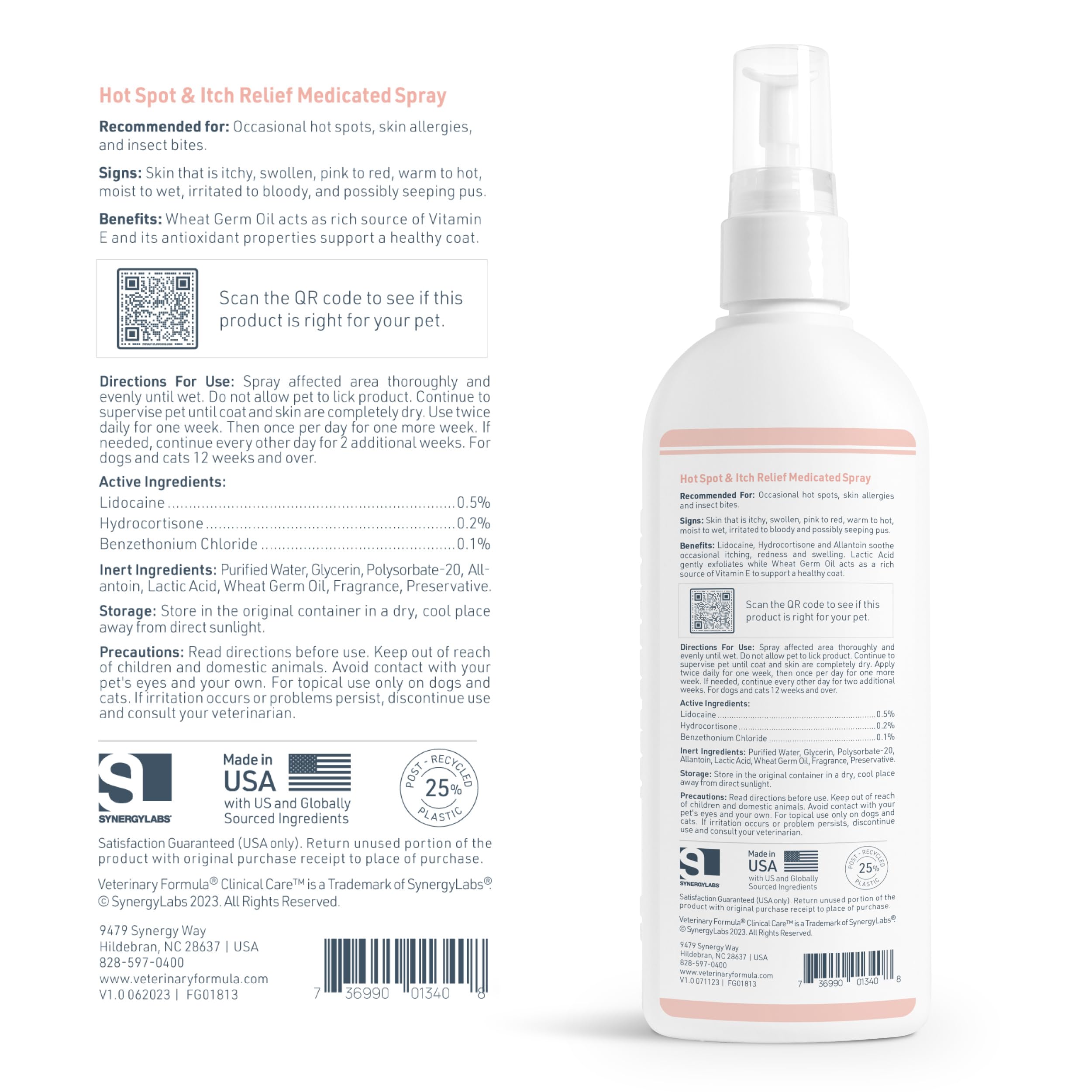 Veterinary Formula Clinical Care Hot Spot & Itch Relief Medicated Spray, 8oz ? Easy to Use Spray for Dogs & Cats ? Helps Alleviate Sensitive Skin, Scratching, and Licking of Coat (1 Pack) - Image 8