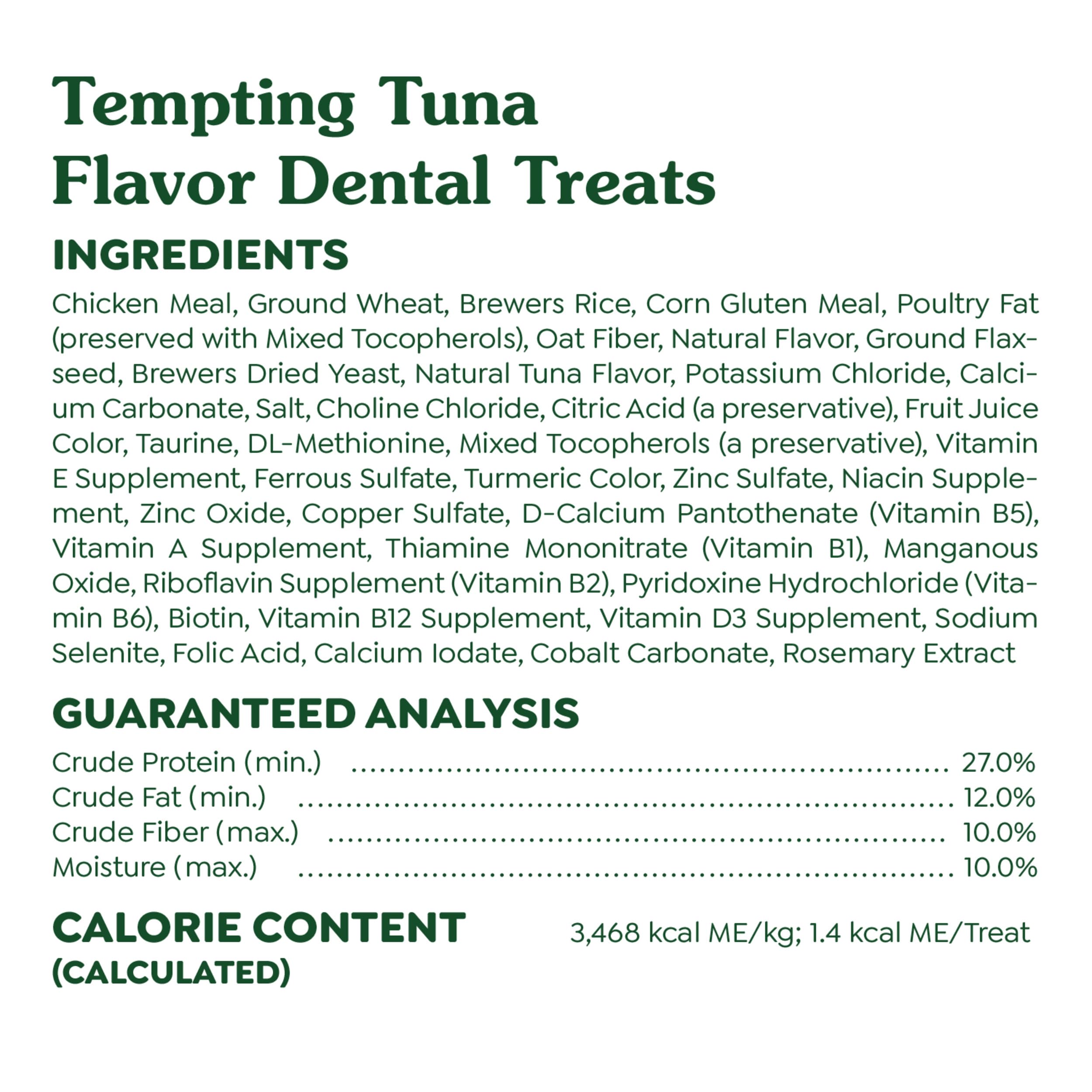 Greenies Feline Adult Dental Cat Treats, Tempting Tuna Flavor, 9.75 oz. Tub - Image 8