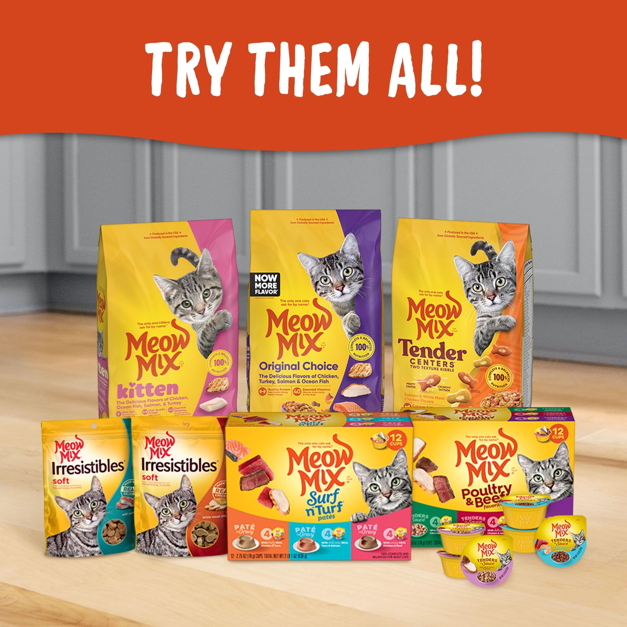 Meow Mix Tenders in Sauce Wet Cat Food, Poultry & Beef Variety Pack, 2.75 Ounce Cup (Pack of 24) - Image 8