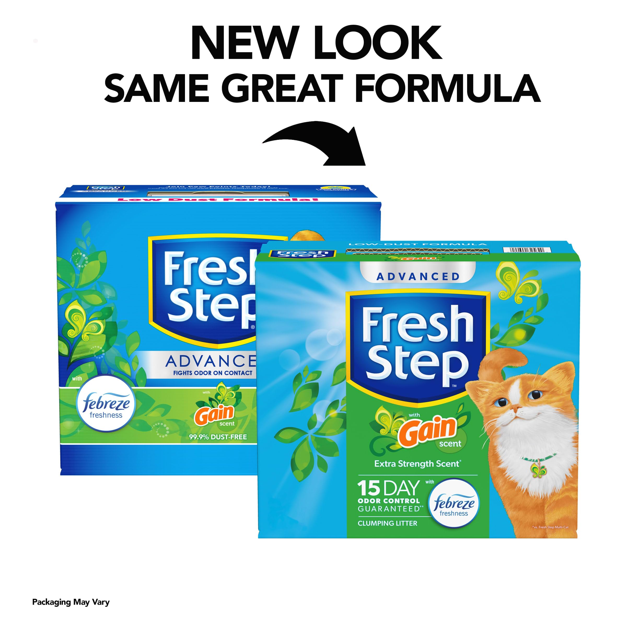 Fresh Step Advanced Clumping Litter with Febreze Freshness with Gain Scent, Fights Odor on Contact, 37 lbs. (2 x 18.5 lb. Box) (Package May Vary) - Image 2