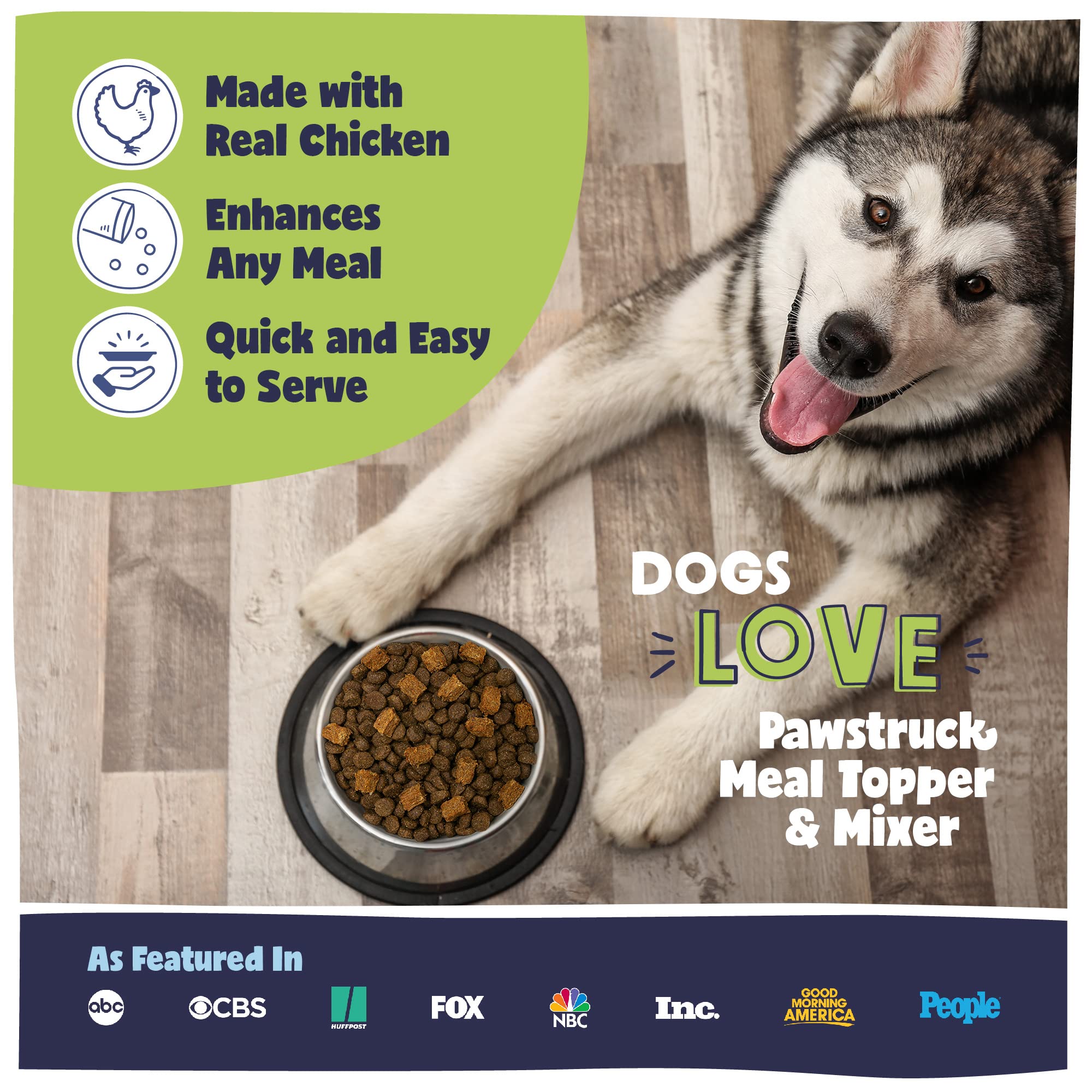 Pawstruck Vet Recommended Air Dried Dog Food Toppers for Picky Eaters, Made in USA with Real Chicken, Premium Meal Mix-in Kibble Enhancer, 8 oz, Packaging May Vary - Image 2