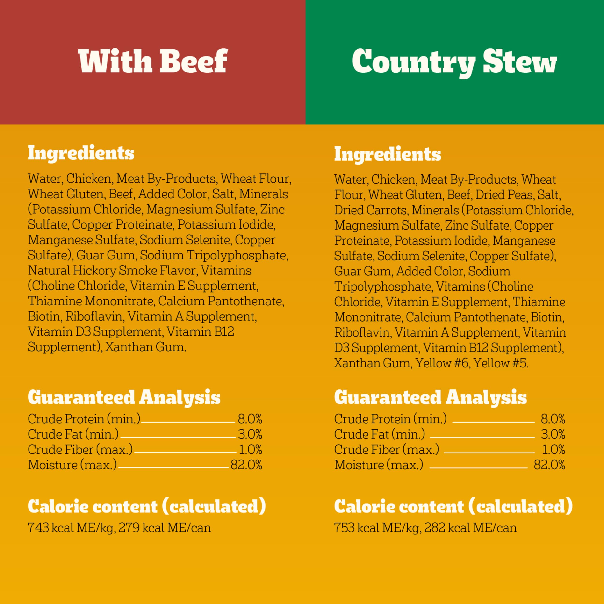 Pedigree Choice Cuts in Gravy Adult Canned Soft Wet Dog Food, Beef & Country Stew, 13.2 oz. Cans (12 Count, Pack of 1) - Image 7