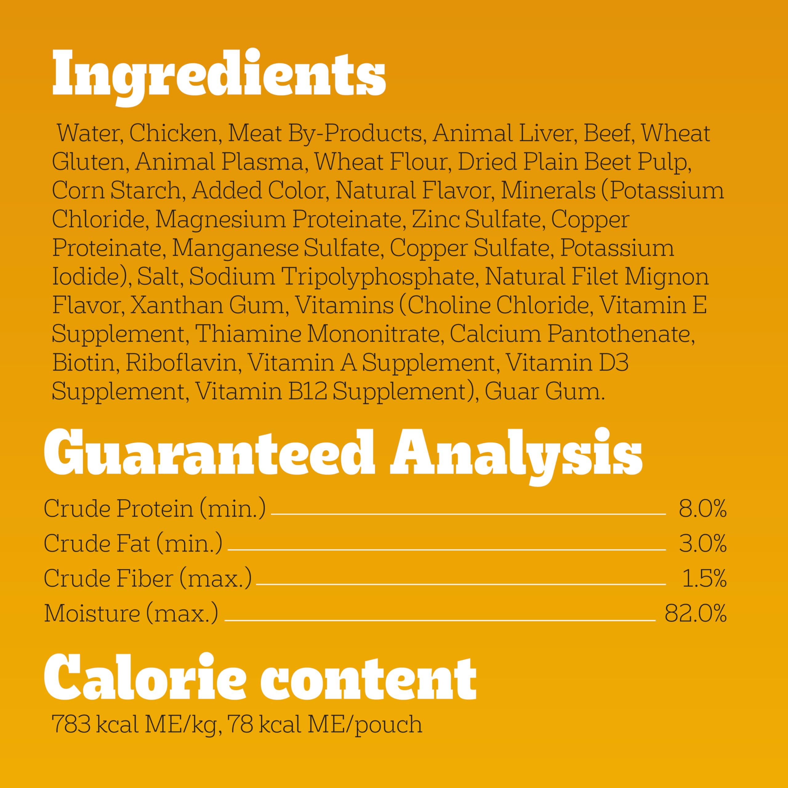 Pedigree Choice Cuts in Gravy Adult Soft Wet Dog Food 16-Count Filet Mignon Flavor, 3.5 oz Pouches - Image 6