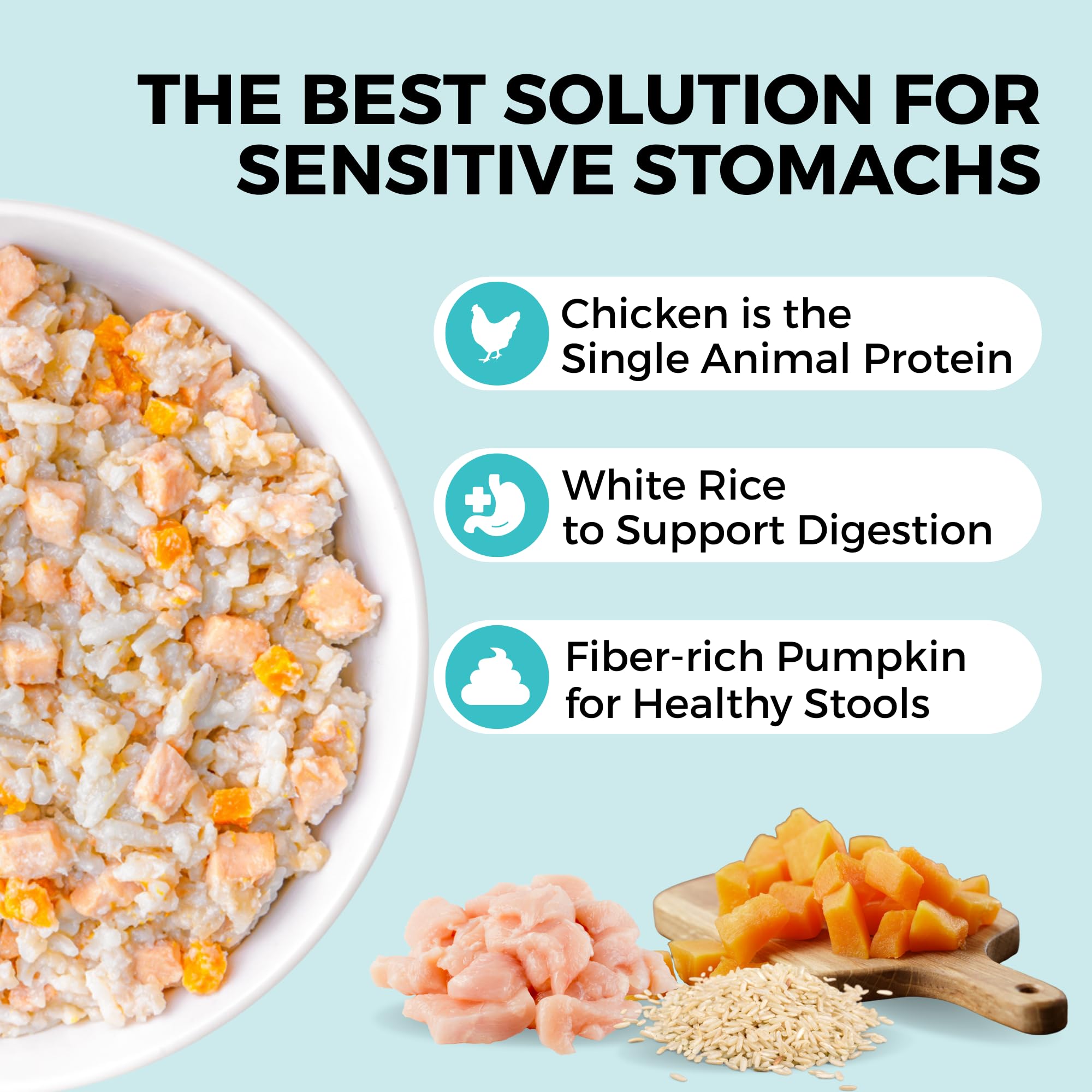KOHA Limited Ingredient Bland Diet for Dogs, Chicken and White Rice Sensitive Stomach Wet Dog Food, Sold in Over 5,000 Vet Clinics & Pet Stores, Gentle Easy to Digest Bland Diet Dog Food, Pack of 6 - Image 2