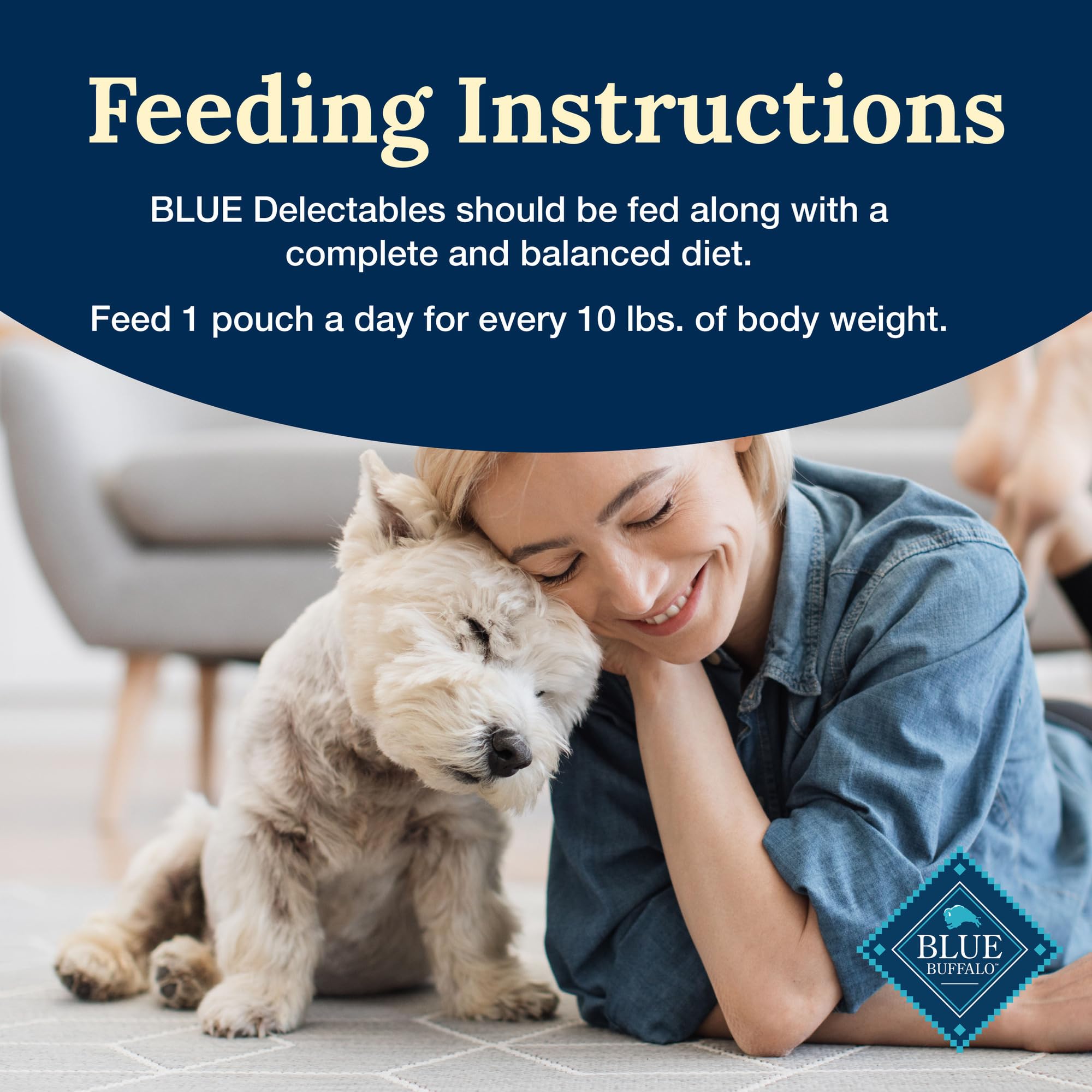 Blue Buffalo Delectables Natural Wet Dog Food Toppers Variety Pack, Tasty Chicken & Hearty Beef, Cuts in Gravy, 3-oz. (12 Pouches, 6 of Each Flavor) - Image 9