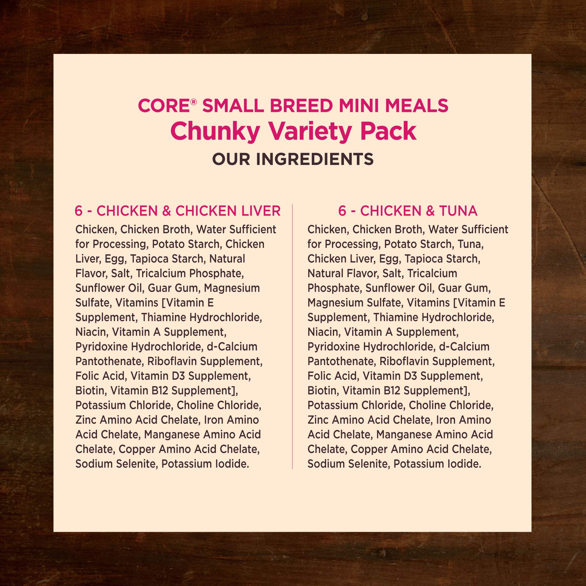 Wellness Core Grain Free Small Breed Mini Meals Chunky Variety Pack, 3 oz (Pack of 12) - Image 6
