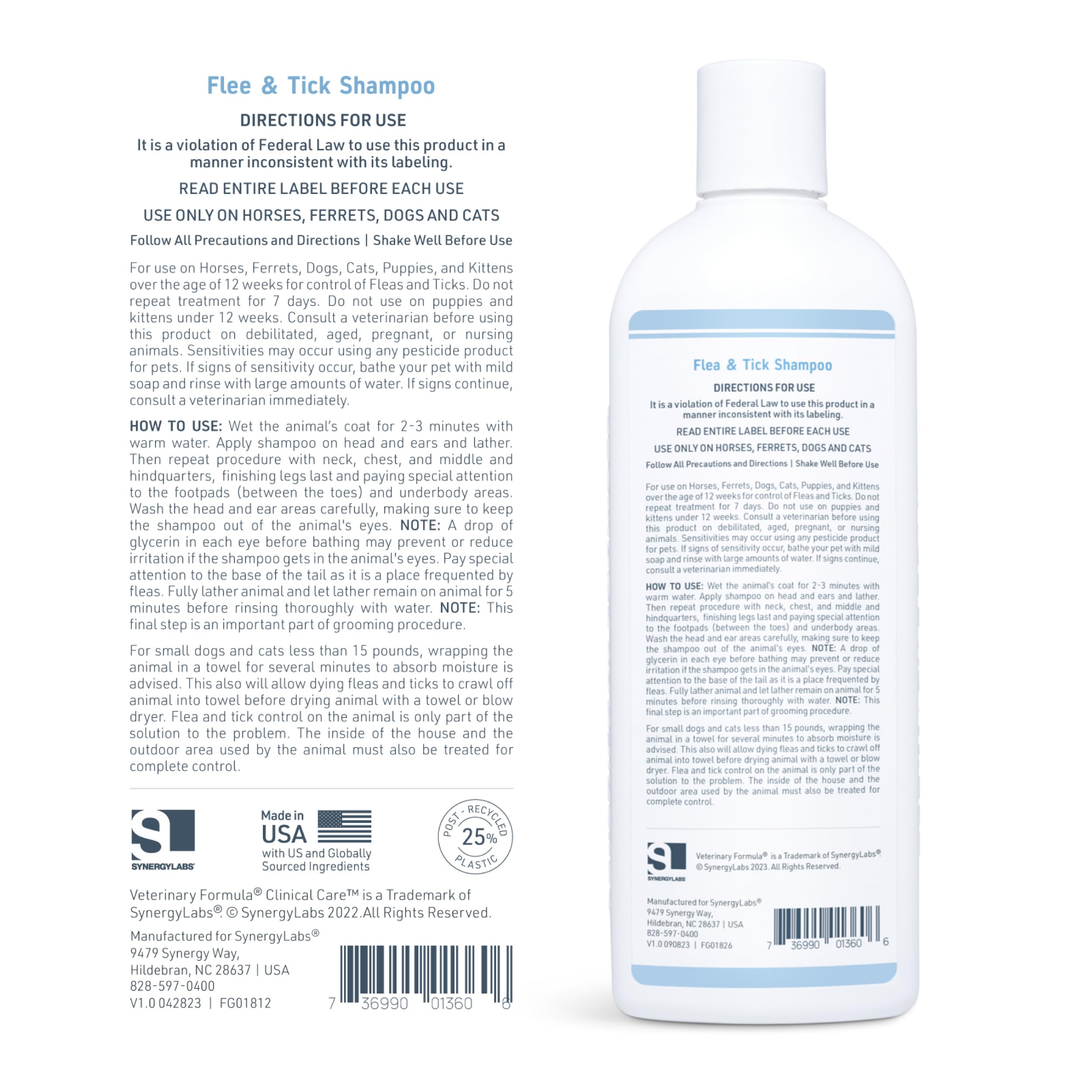 Veterinary Formula Flea and Tick Shampoo for Dogs and Cats, 16 oz - Image 8
