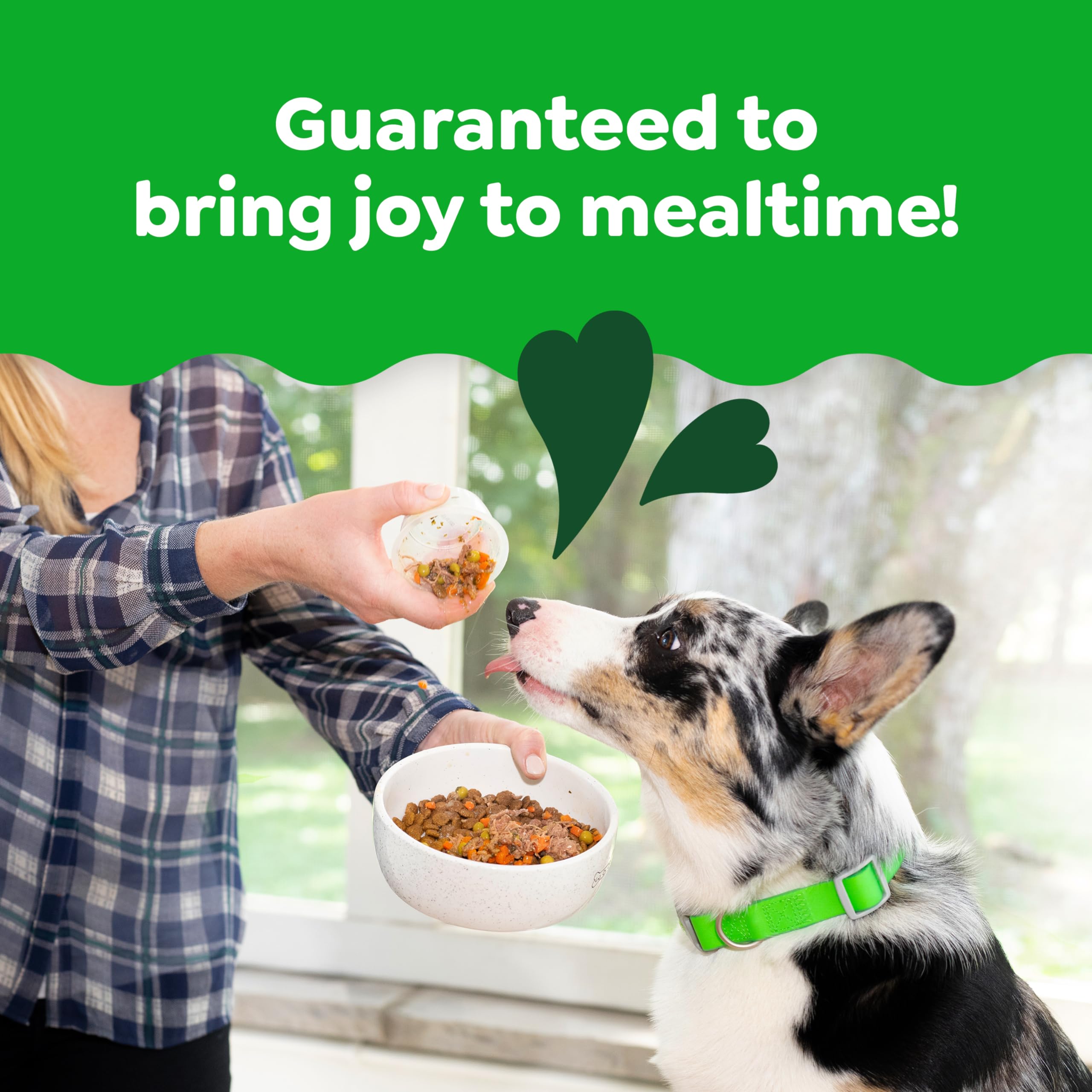 Greenies Smart Topper High Protein Wet Mix-in for Dogs, Chicken, Green Beans, and Sweet Potatoes Recipe & Beef, Peas, and Carrots Recipe Variety Pack, 8 Trays of 2oz. - Image 8