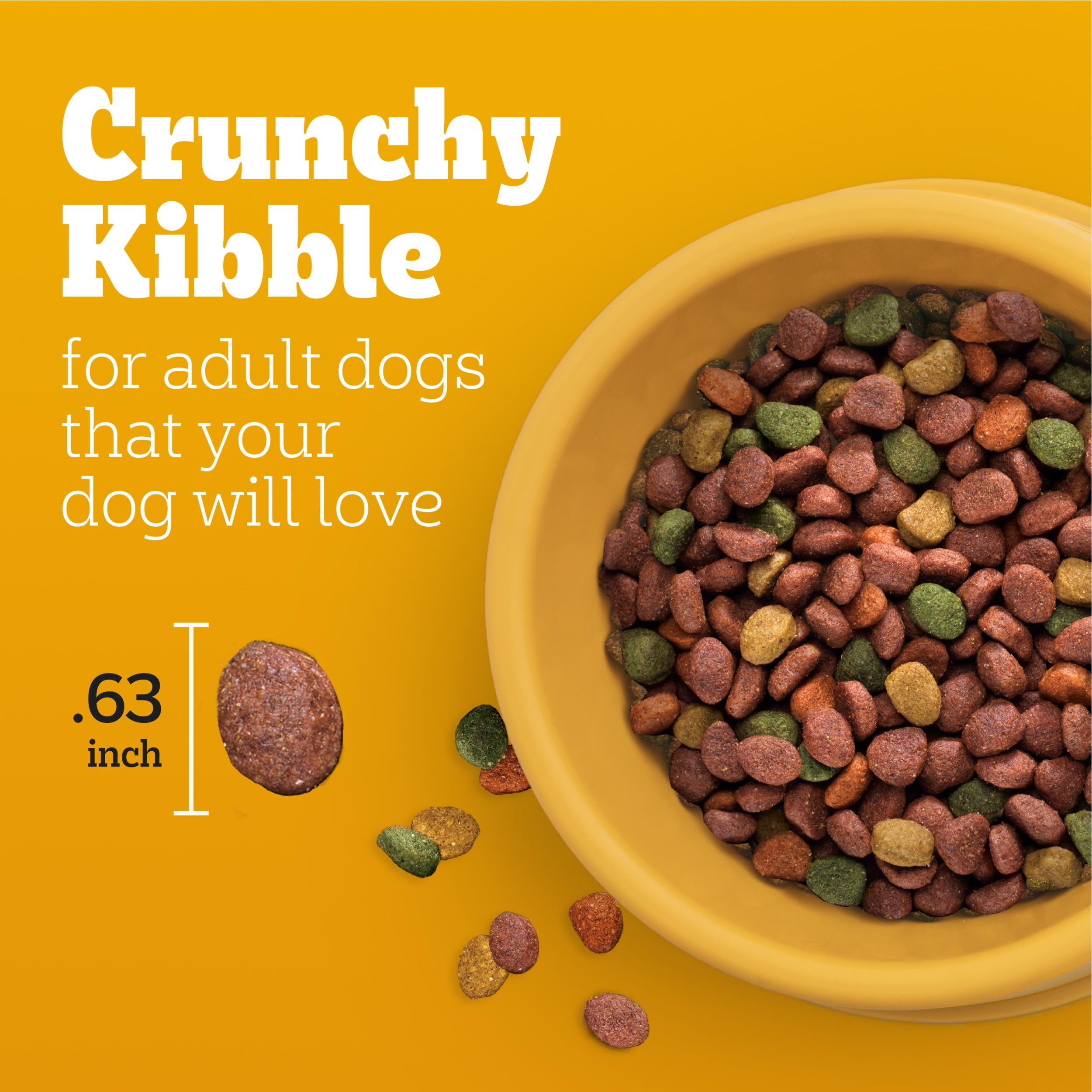 Pedigree Complete Nutrition Adult Dry Dog Food, Grilled Steak & Vegetable Flavor, 18 lb. Bag - Image 3