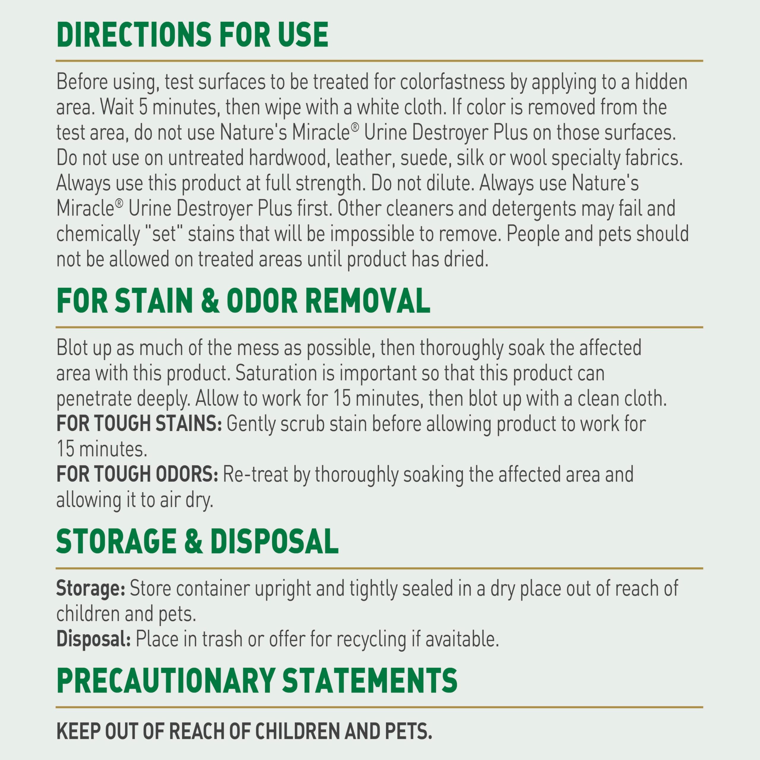 Nature's Miracle Urine Destroyer Plus for Dogs with Flip & Go Sprayer, 64 Ounces, Enzymatic Formula for Dogs Powers Out Tough Dog Urine Messes and Yellow, Sticky Residue - Image 6