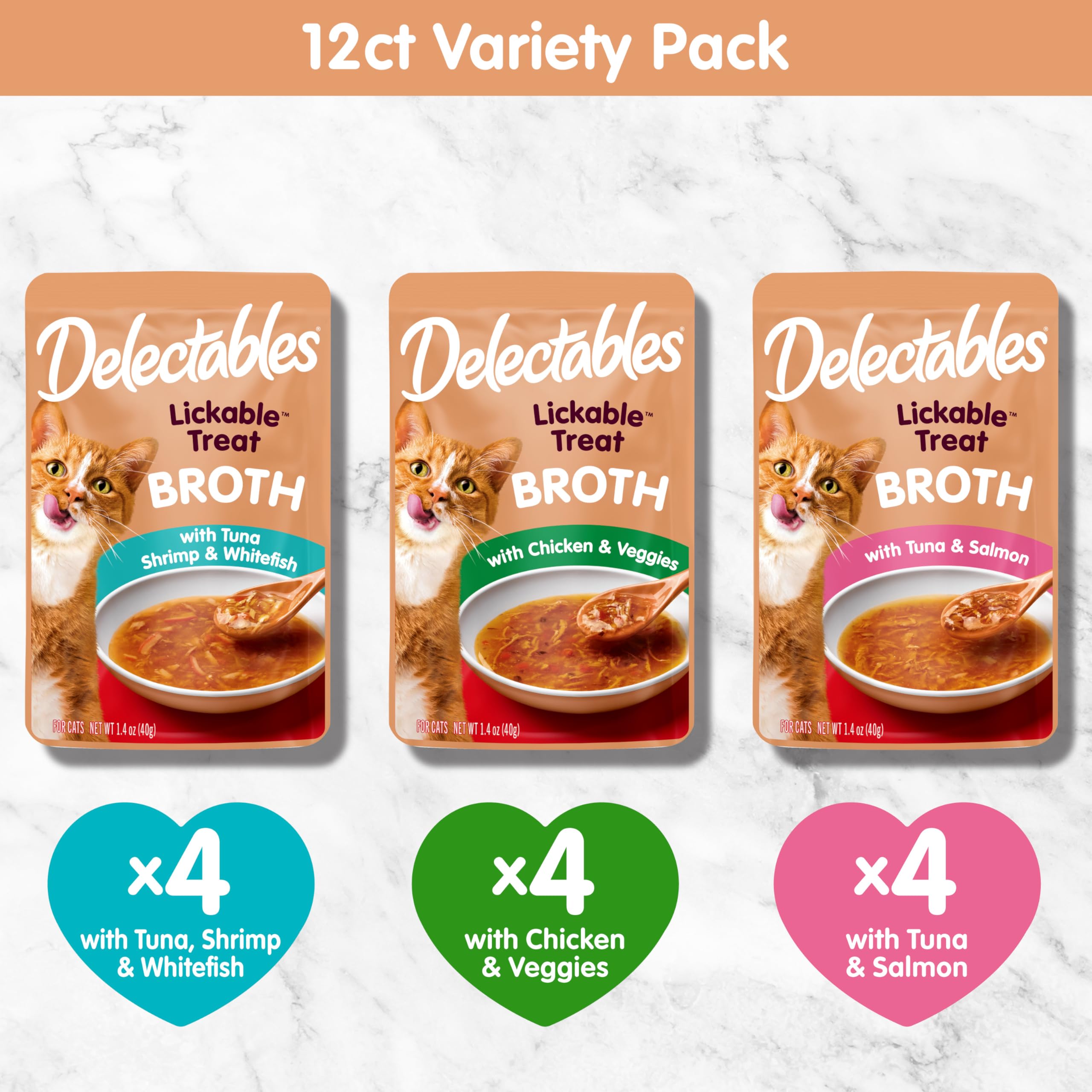 Delectables Savory Broths Lickable Wet Cat Treat Variety Pack, 12Count(Pack of 1) - Image 6