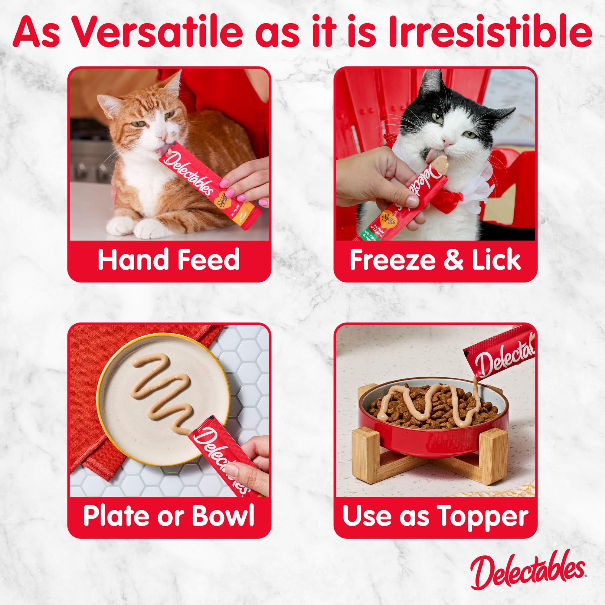 Delectables Squeeze Up Catnip Variety Pack, Creamy Squeezable Puree, Lickable Wet Cat Treats, Grain Free, No Added Fillers, No by-Products, No Added Preservatives, 0.5 Ounces Tube, 20 Tubes Total - Image 5