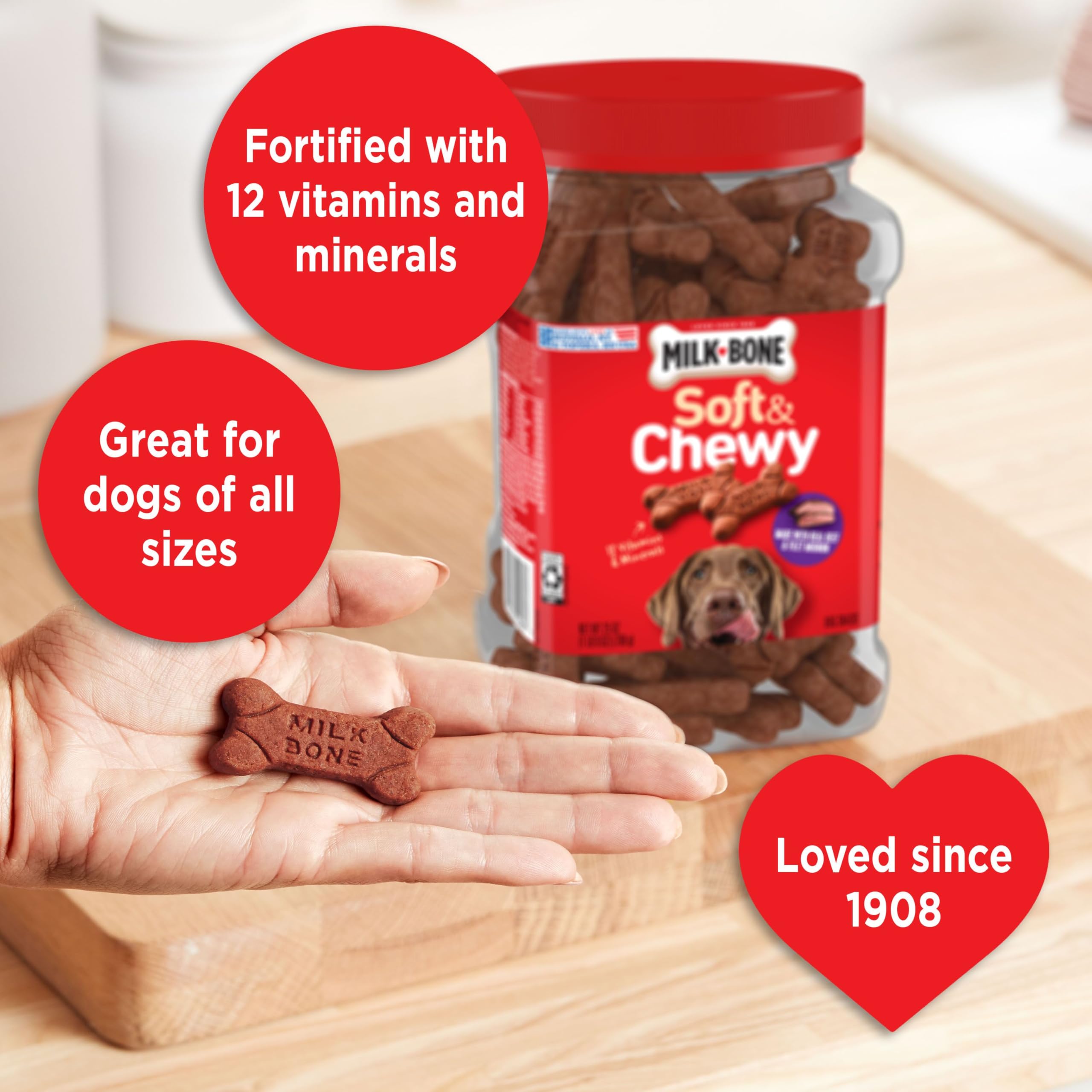 Milk-Bone Soft & Chewy Dog Treats, Beef & Filet Mignon Recipe, 25 Ounce - Image 5