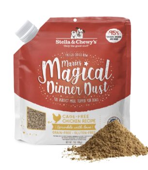 Stella & Chewy's Freeze-Dried Raw Marie's Magical Dinner Dust - Premium Chicken Dog Food Topper with Organic Fruits & Vegetables - Perfect for Picky Eaters - 7oz