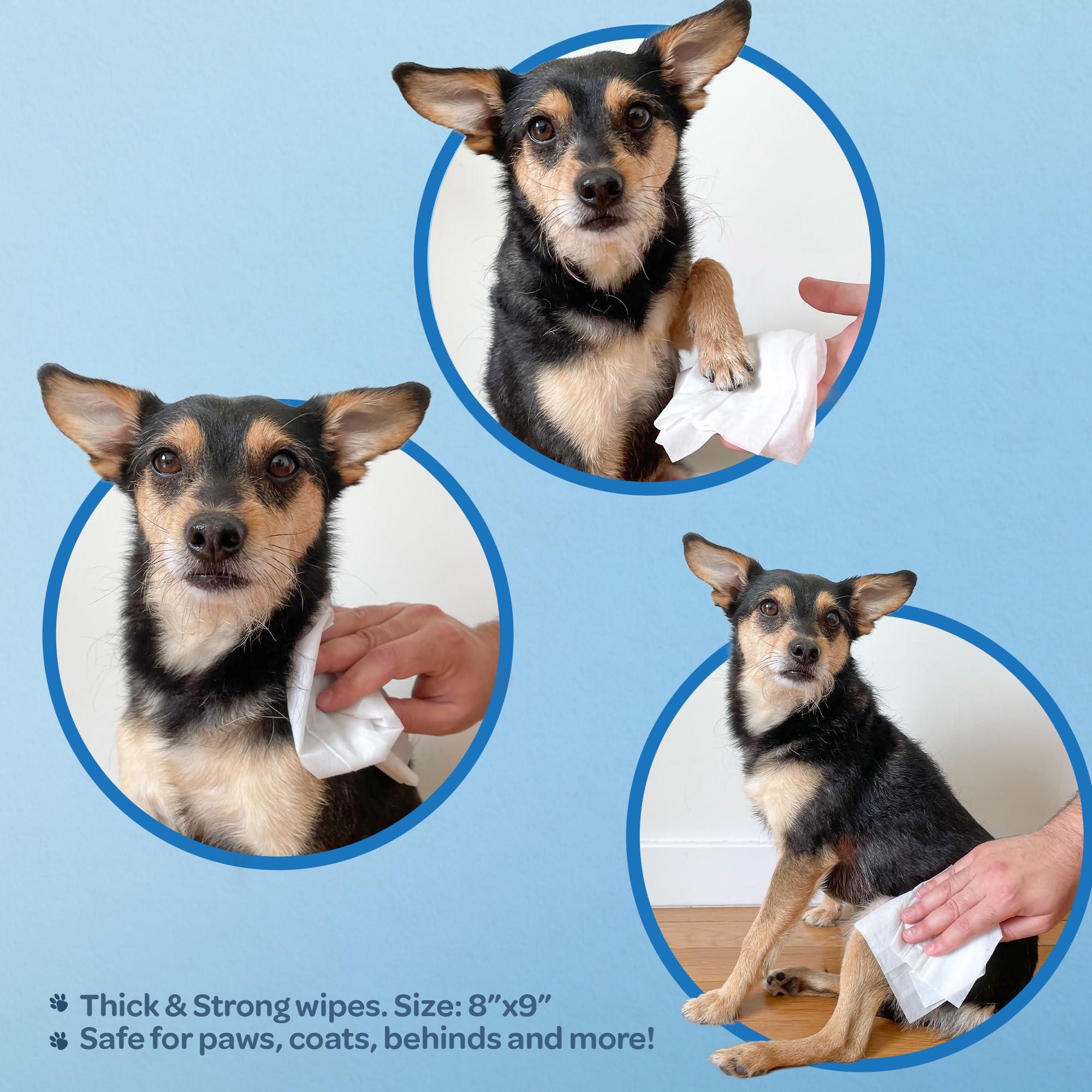 Best Pet Supplies Pet Wipes for Dogs - Dog Wipes Cleaning Deodorizing, for Coats, Ears, Paws - Calming Lavender, Aloe Vera, 100 Count - Image 3