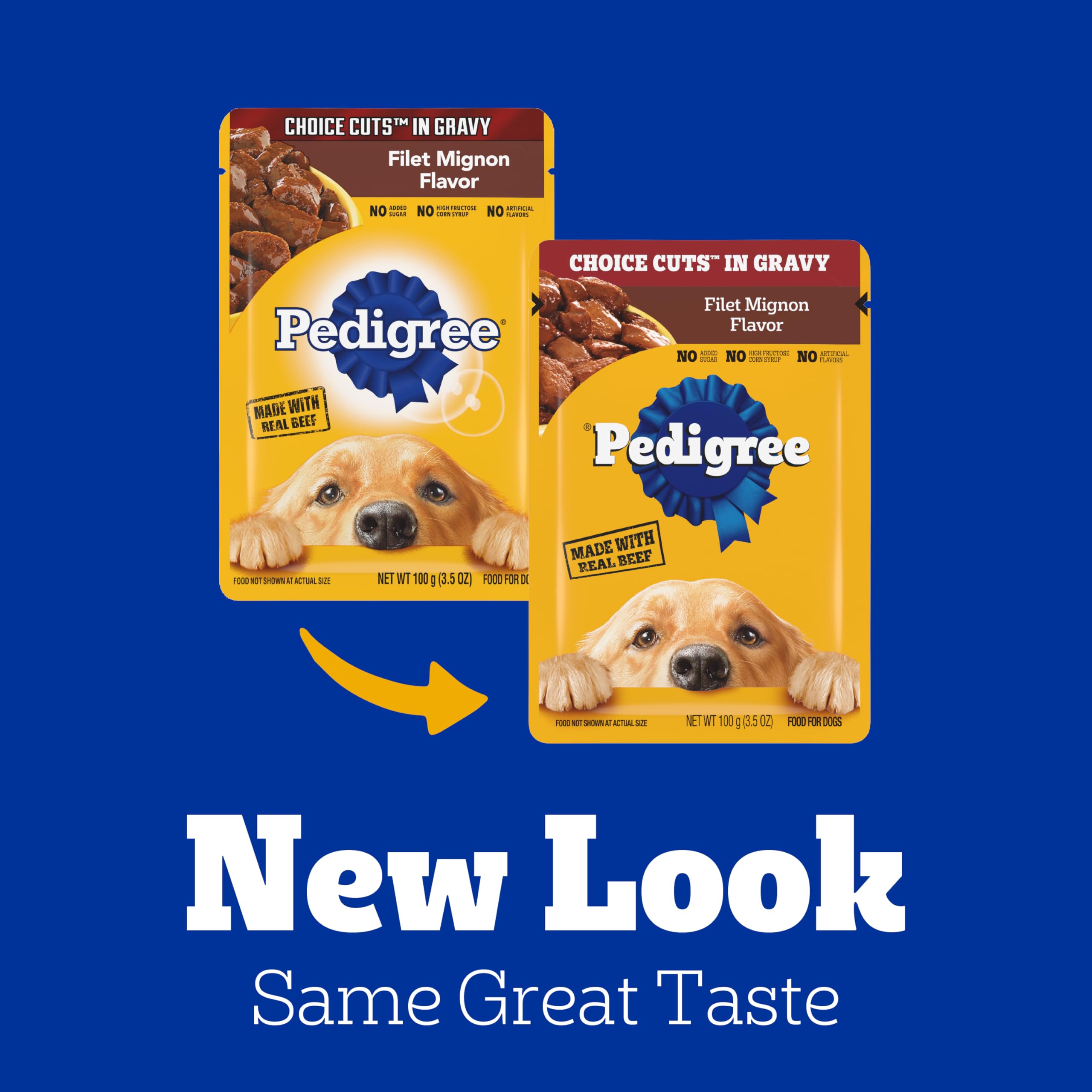 Pedigree Choice Cuts in Gravy Adult Soft Wet Dog Food 16-Count Filet Mignon Flavor, 3.5 oz Pouches - Image 2
