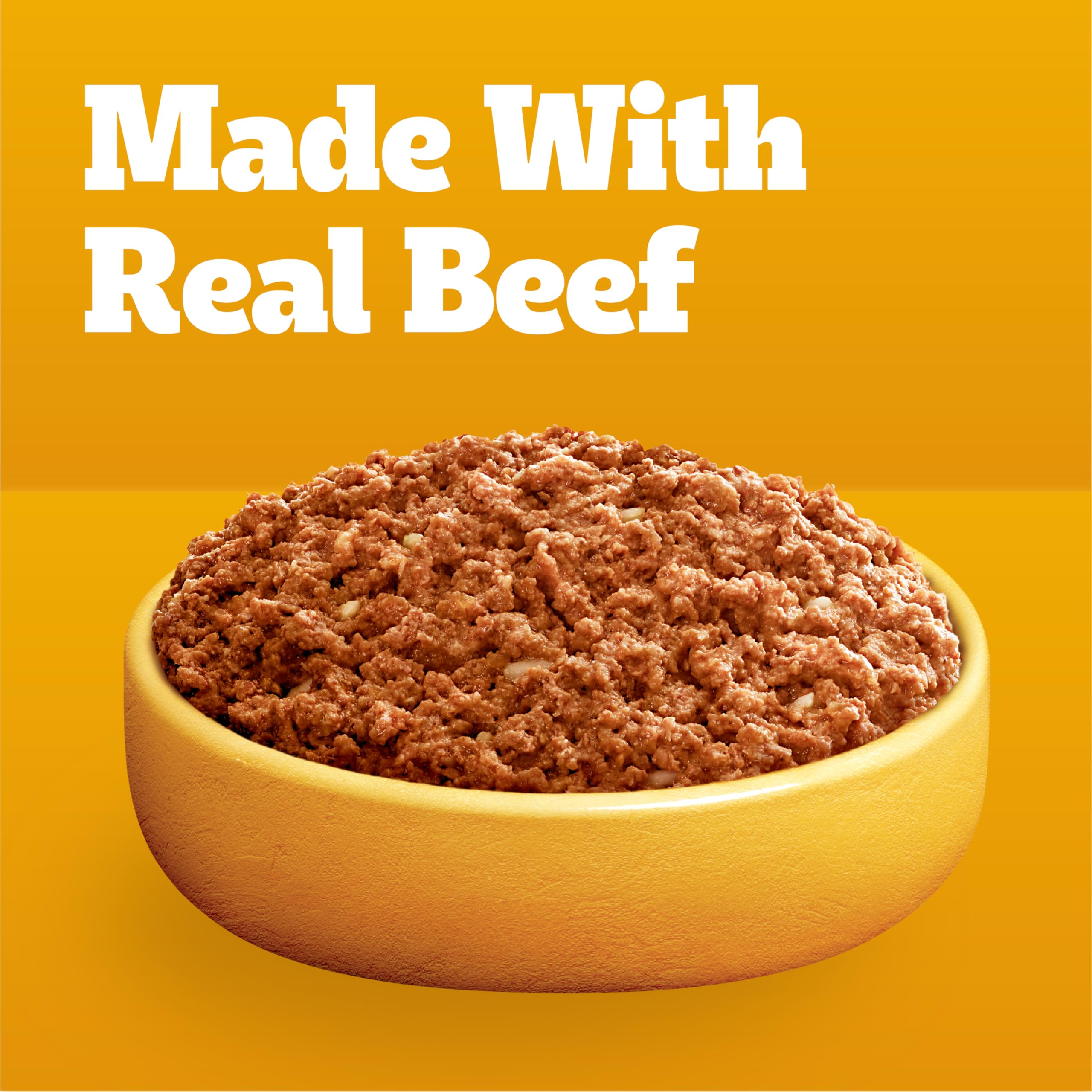 Pedigree Chopped Ground Dinner Adult Soft Wet Dog Food 16-Count Beef, Bacon and Cheese Flavors, 3.5 oz Pouches - Image 5