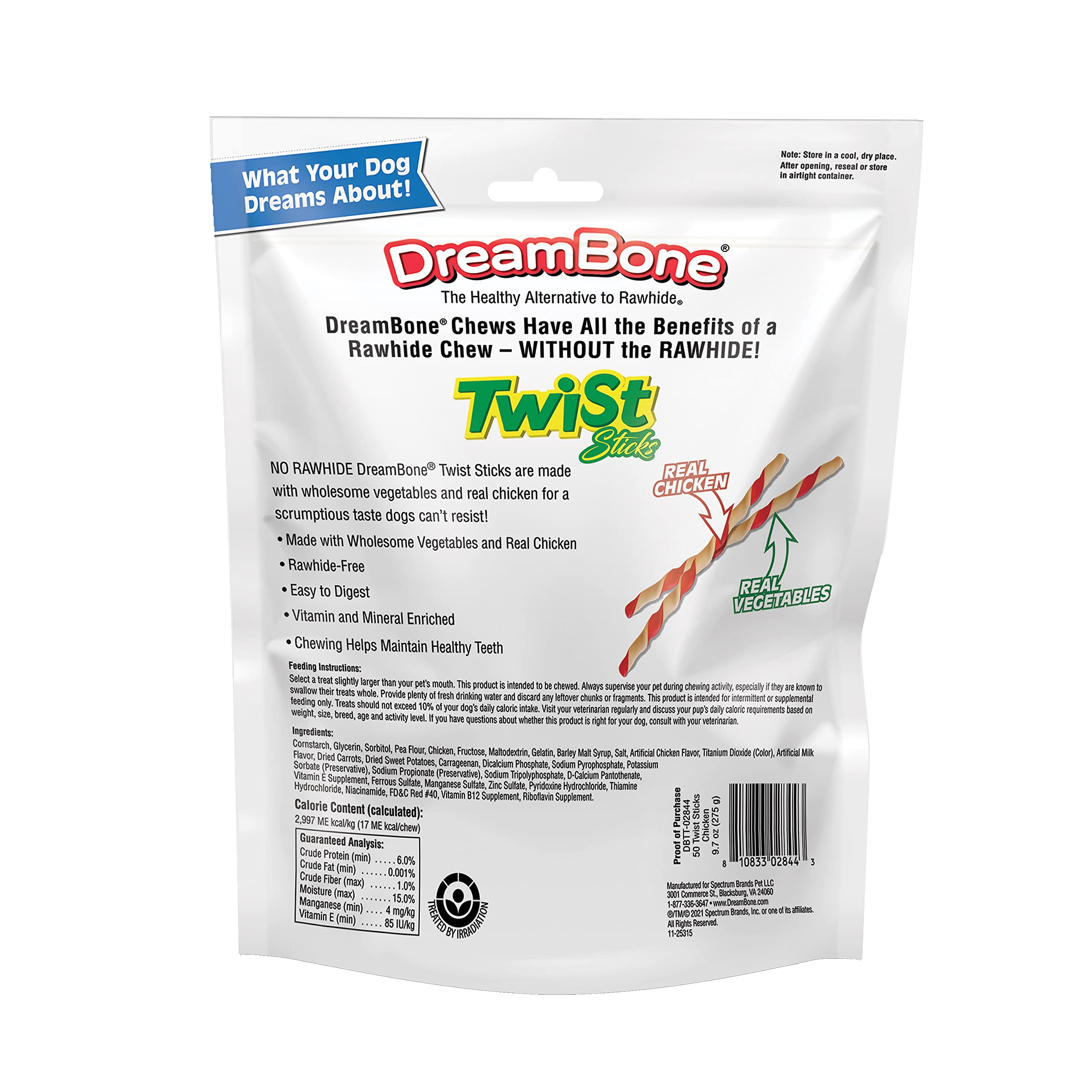 DreamBone Twist Sticks, Made With Real Chicken, Rawhide-Free Chews for Dogs, 50 Count - Image 3