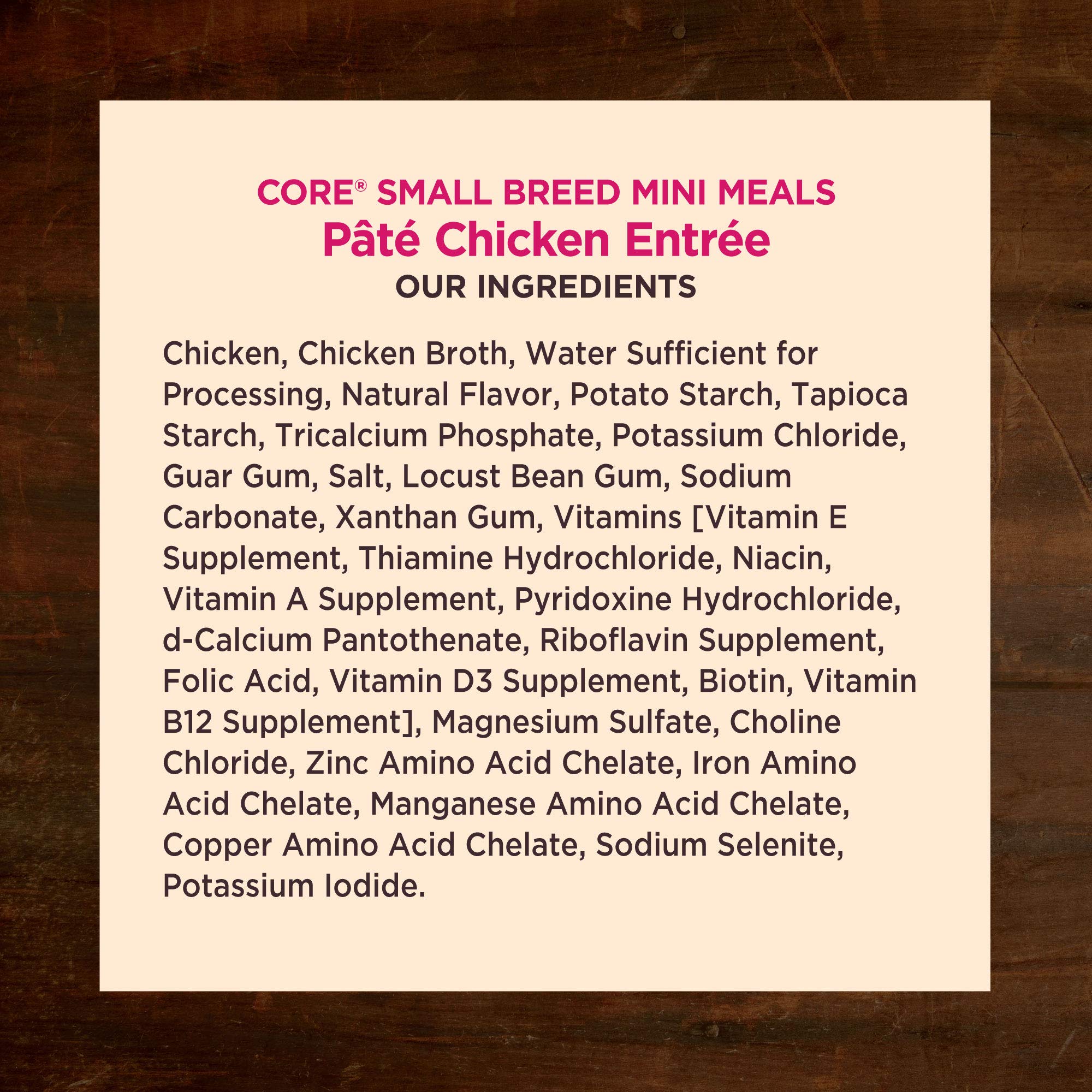 Wellness CORE Natural Grain Free Small Breed Mini Meals Wet Dog Food, Pate Chicken Entr?e, 3-Ounce Pouch (Pack of 12) - Image 7
