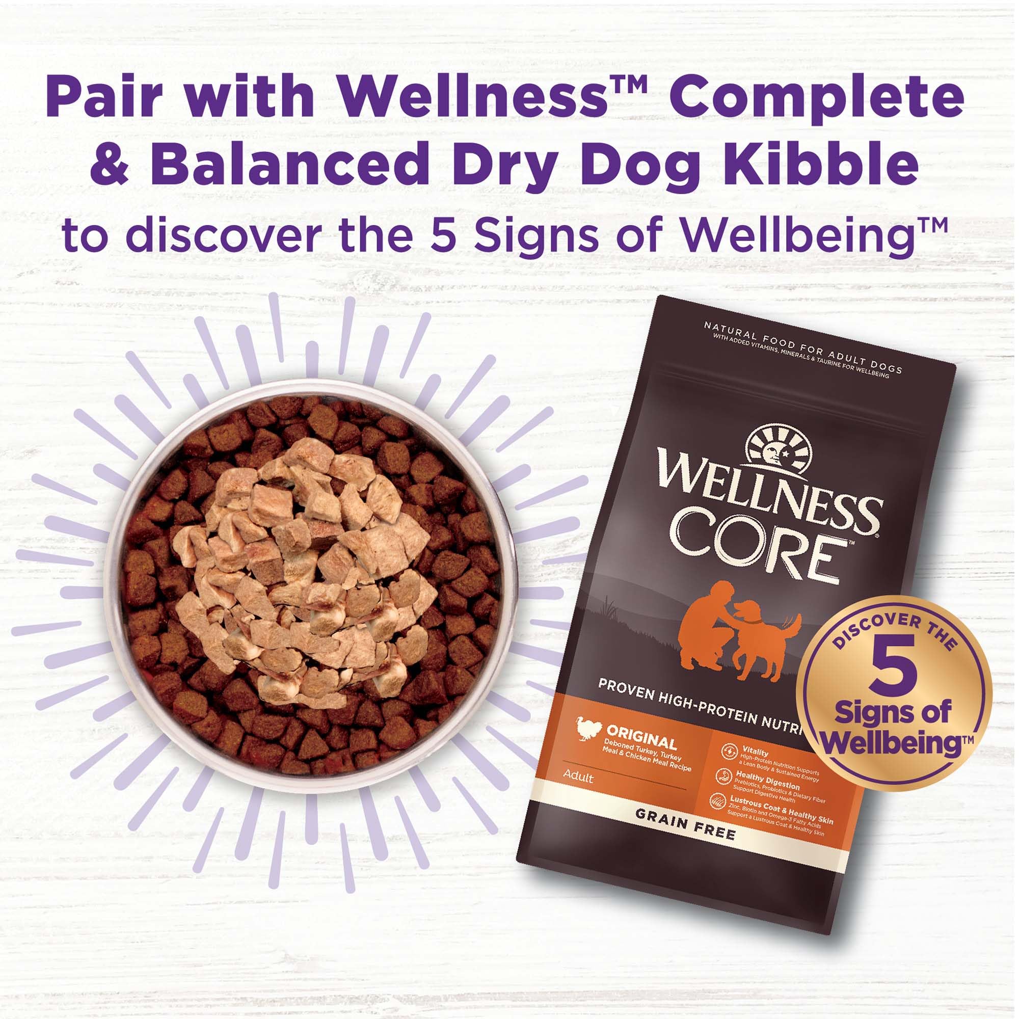 Wellness Bowl Boosters Bare, Dog Food Topper for Small, Medium, & Large Breeds, Grain Free, Natural, Freeze Dried, Beef, 4 Ounce Bag (Pack of 1) - Image 5